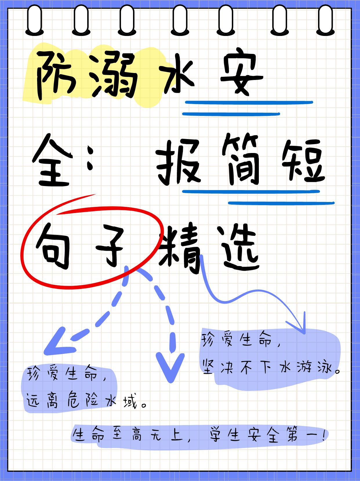 防溺水名言图片