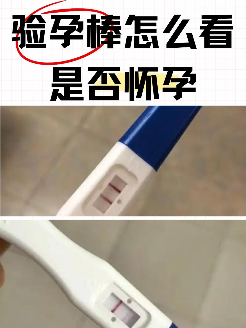 十字验孕棒怎么看图片