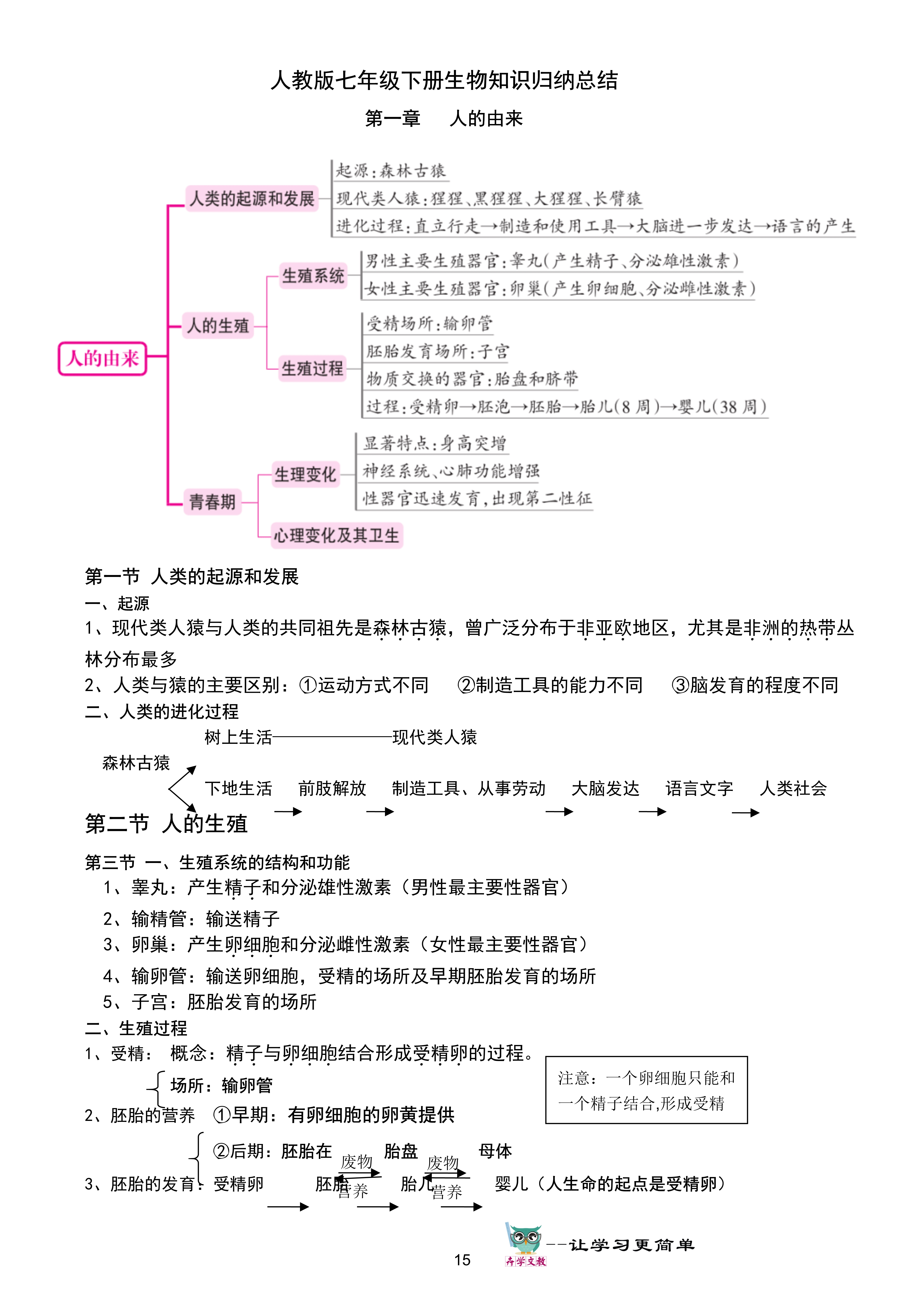 初中生物秘籍！图解记忆法，快速掌握的简单介绍