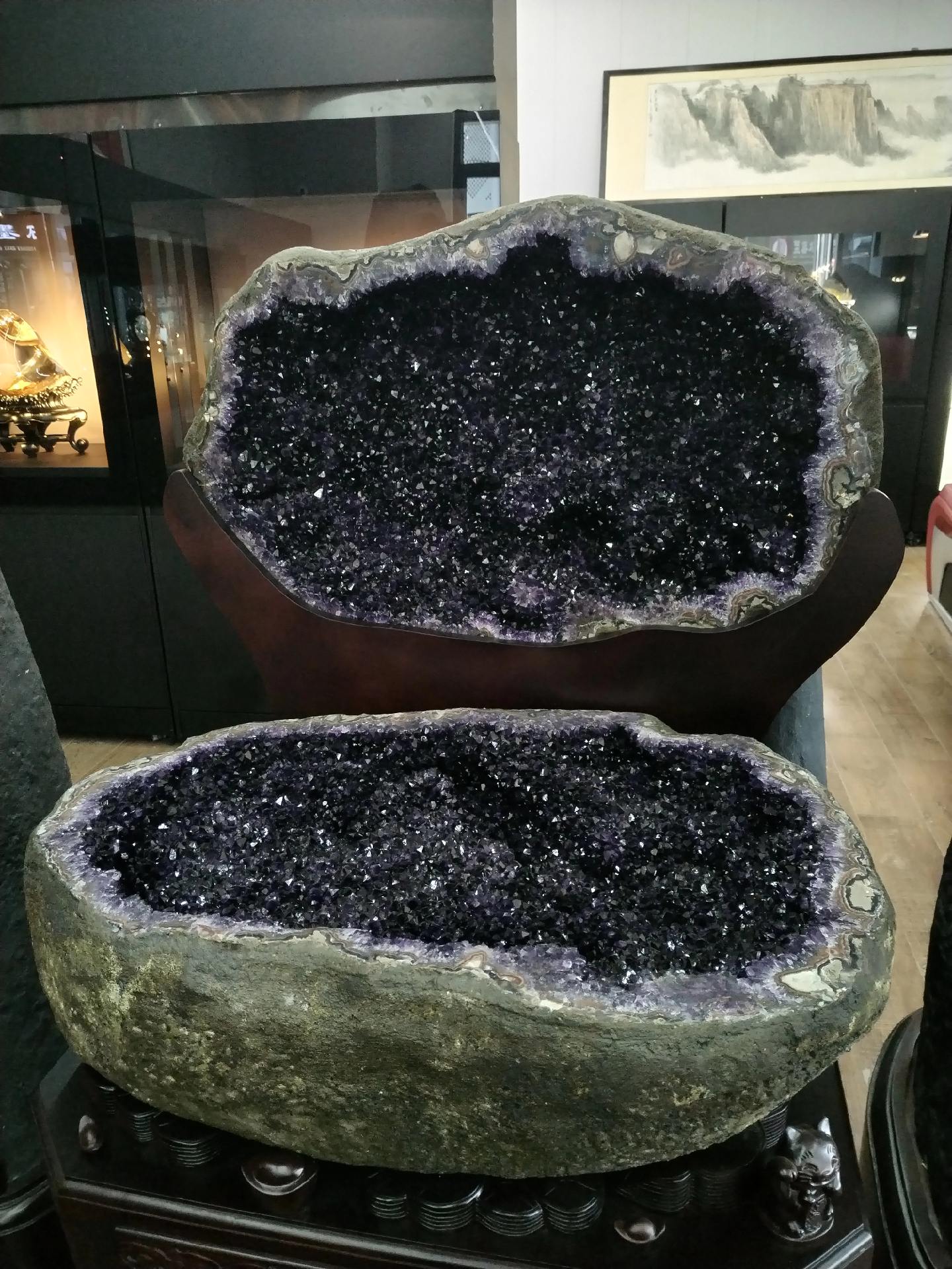 点击头像看直播# #水晶# 优质紫晶洞聚宝盆,犹如一颗紫色的心灵宝 ..