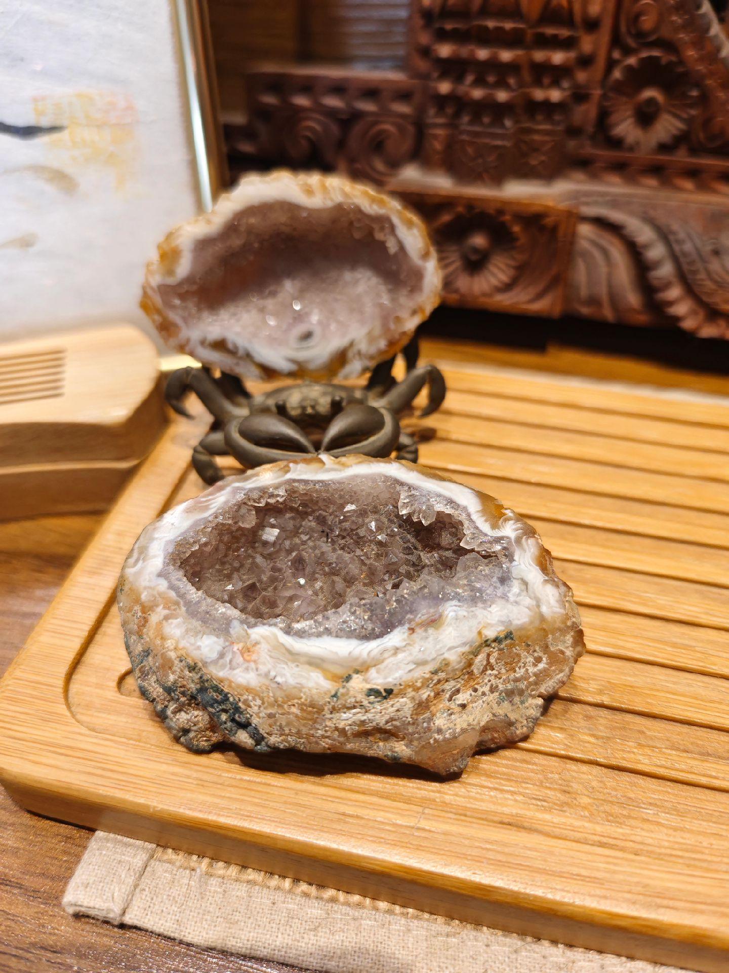 点击头像看直播# #水晶# 紫晶洞聚宝盆,已超脱于凡俗艺术品的范畴