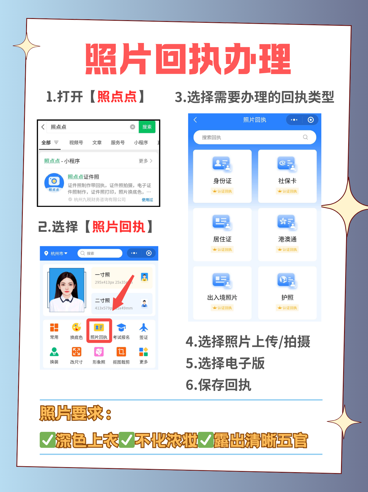 拿走不谢 "护照照片回执办理流程是什么?