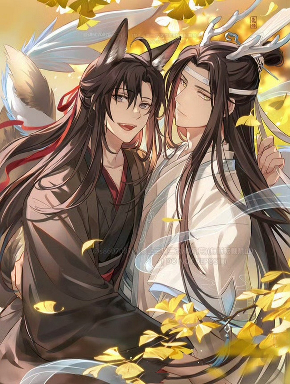 魔道祖师# 可爱的龙叽和狐羡[期待]