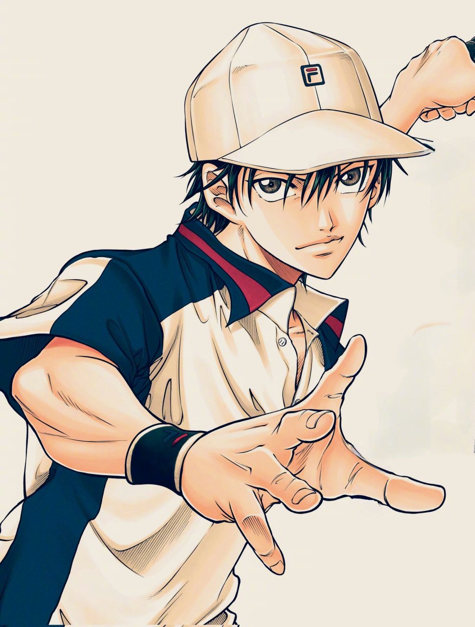 「网球王子」许斐刚 发布的 越前龙马 原画