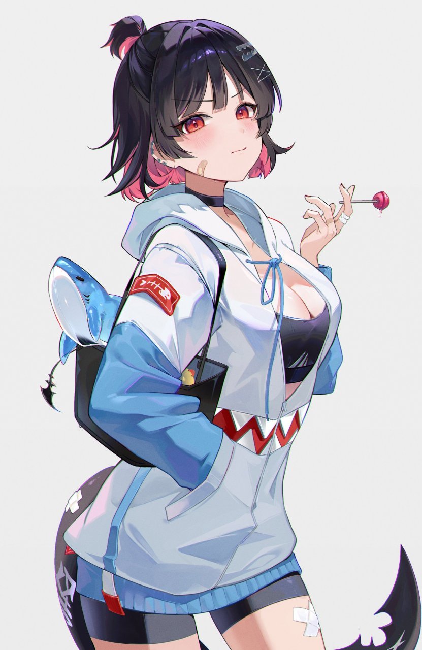 穿着日常便服的鲨鱼娘艾莲