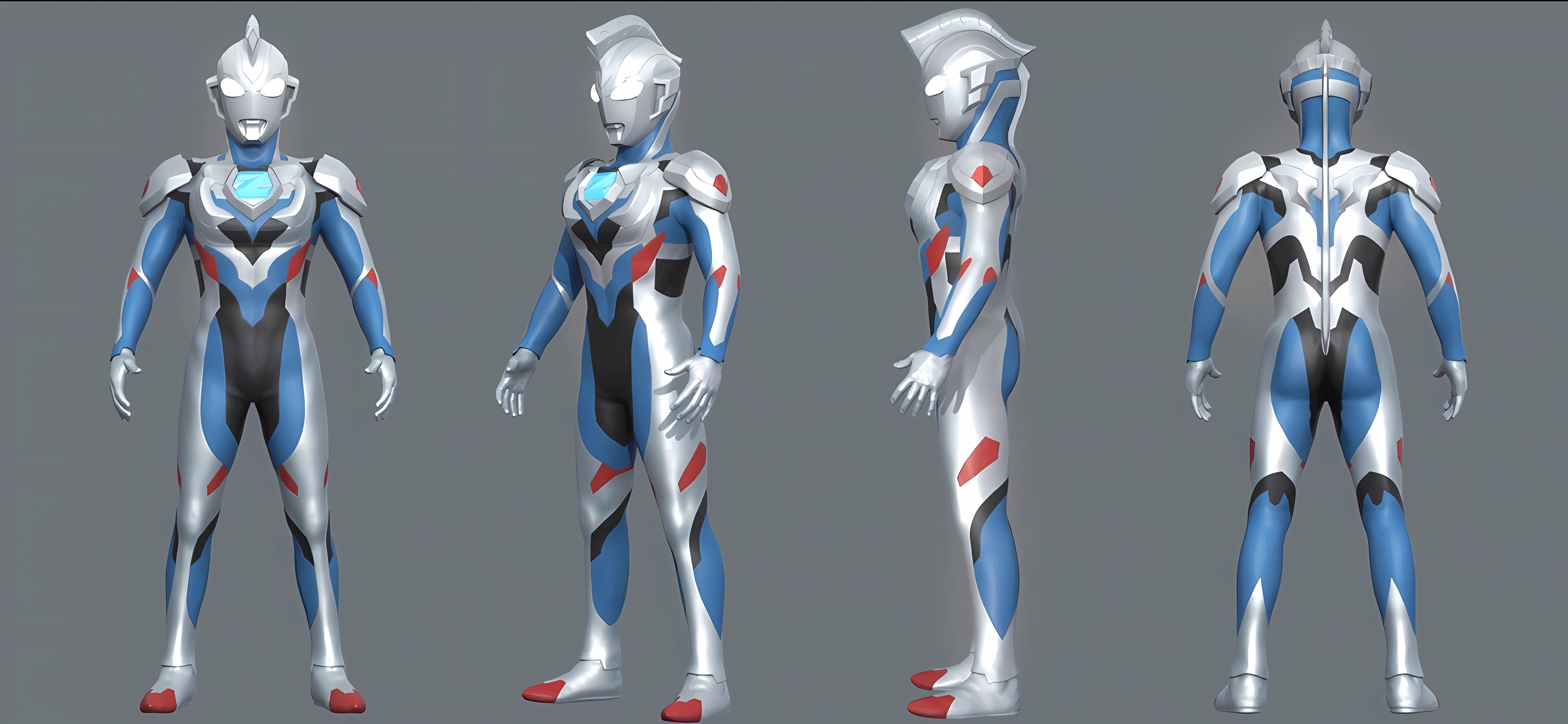 我最喜欢的几个奥特曼形态 三视图分享,小朋友喜欢可以自行