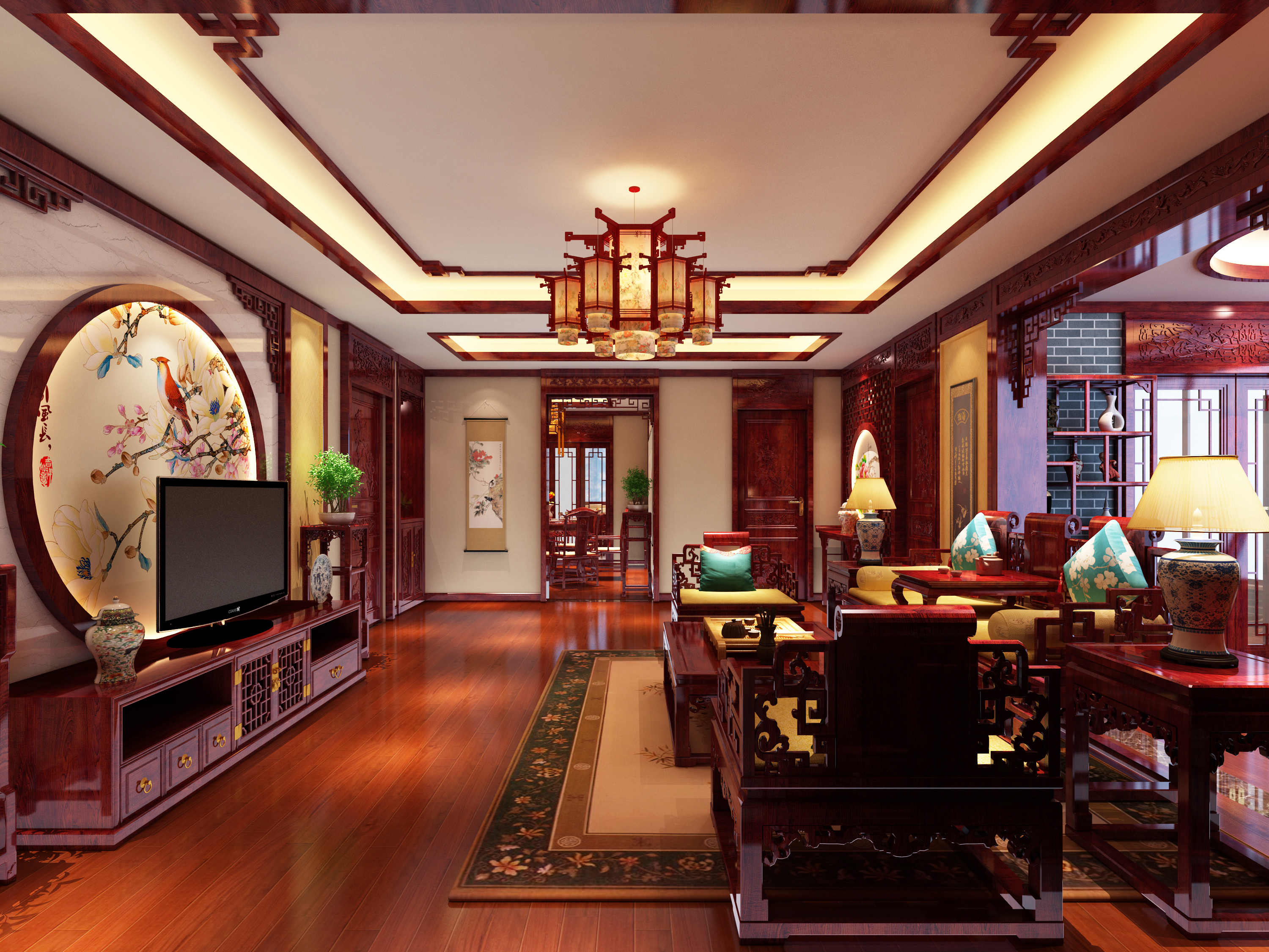 古夷苏木 传统元素,双重中国气韵  新古典中式蕴含着中国传统风格的