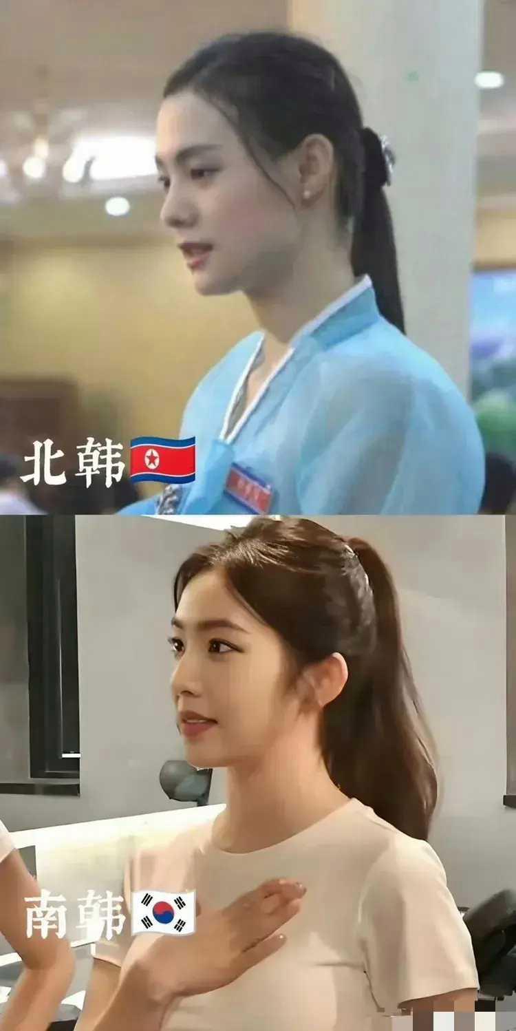 今天偶然刷到一段关于朝鲜和韩国美女的对比,让我感触颇深