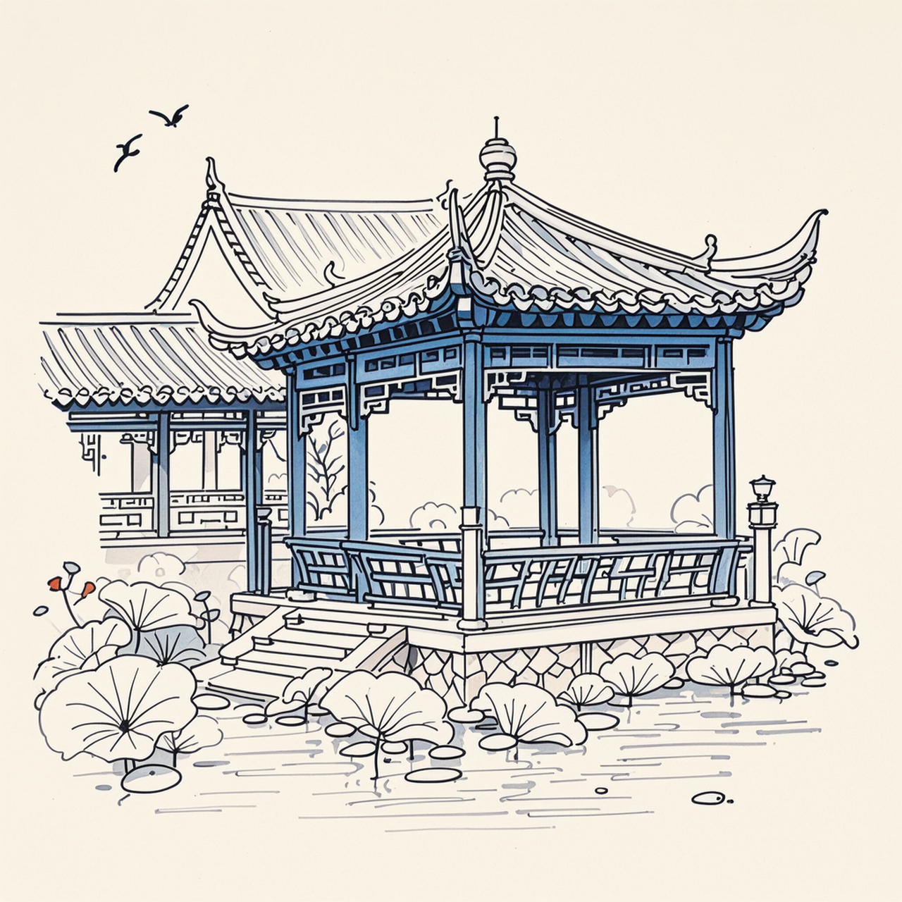 园林#ai绘画# #艺术# #动态连更挑战