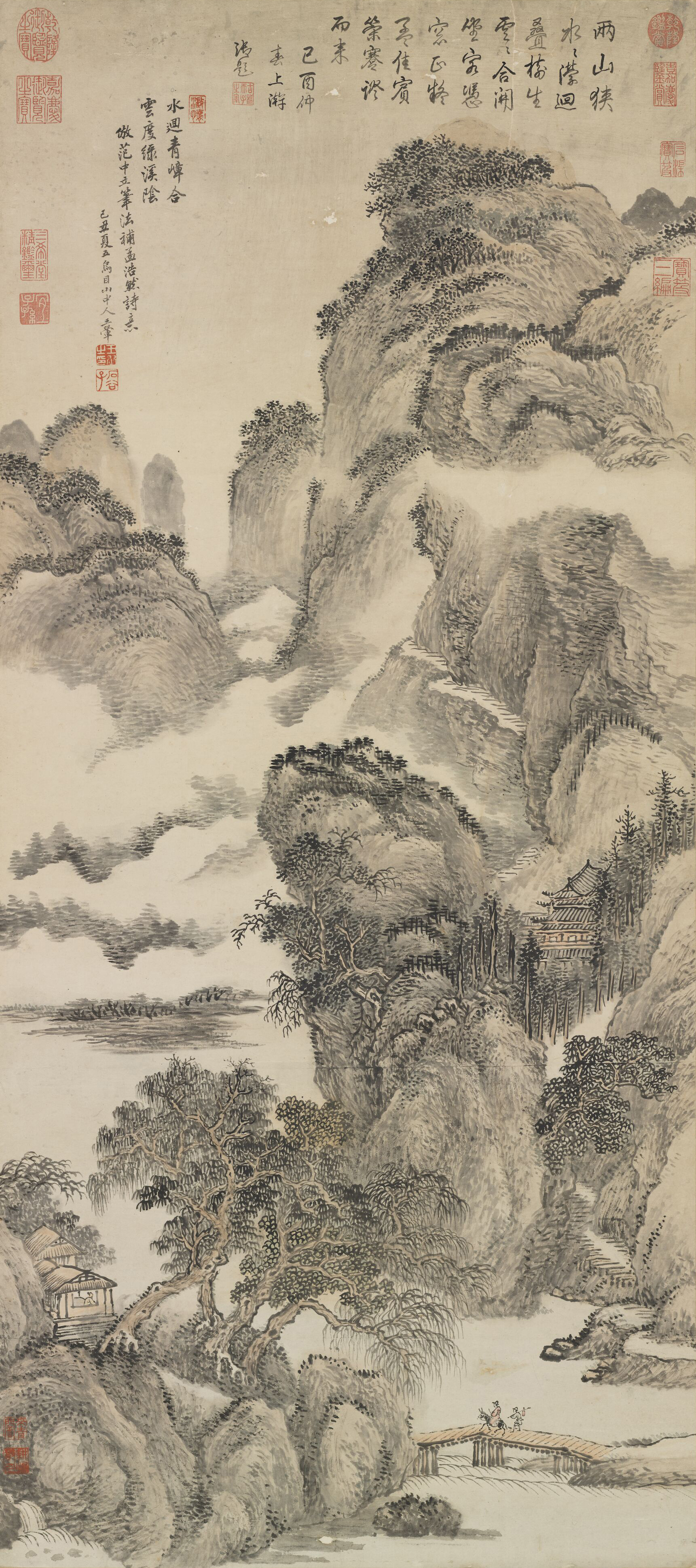 清代杰出画家王翚,字石谷,雅号繁多,诸如耕烟散人,剑