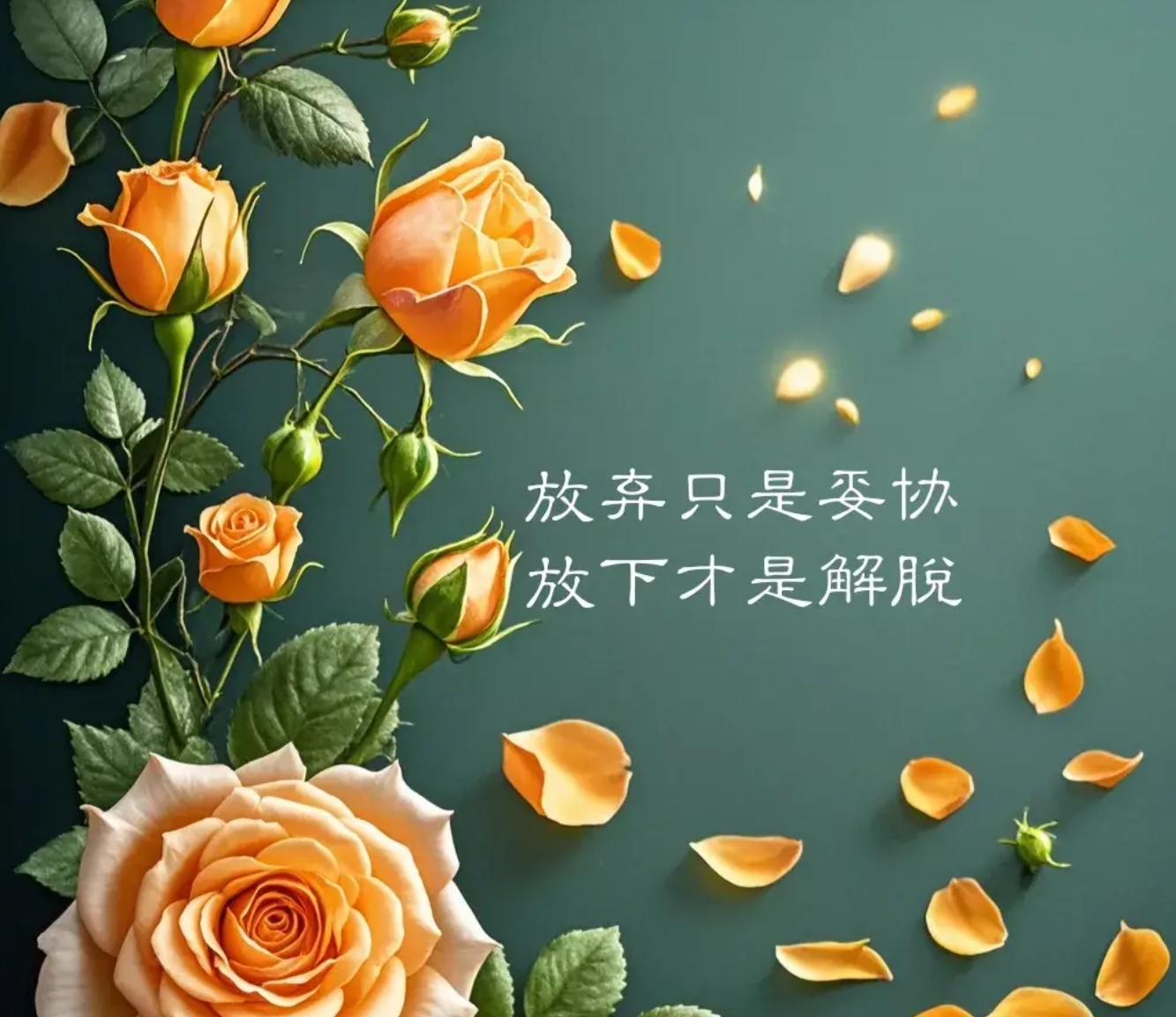 放弃只是妥协,放下才是解脱