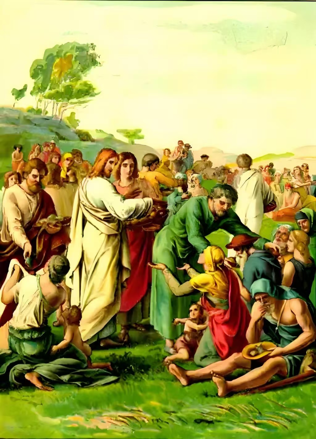 "五饼二鱼"是《圣经》中所记载的一个神迹故事,具有深远的宗教和文化