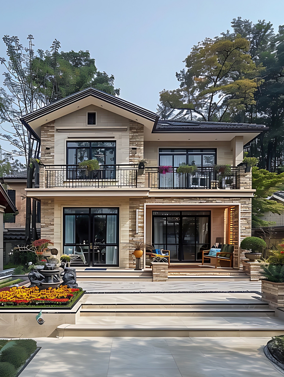 一定很惬意吧 依山傍水的生活,一定很惬意吧～#农村自建房 #别墅设计