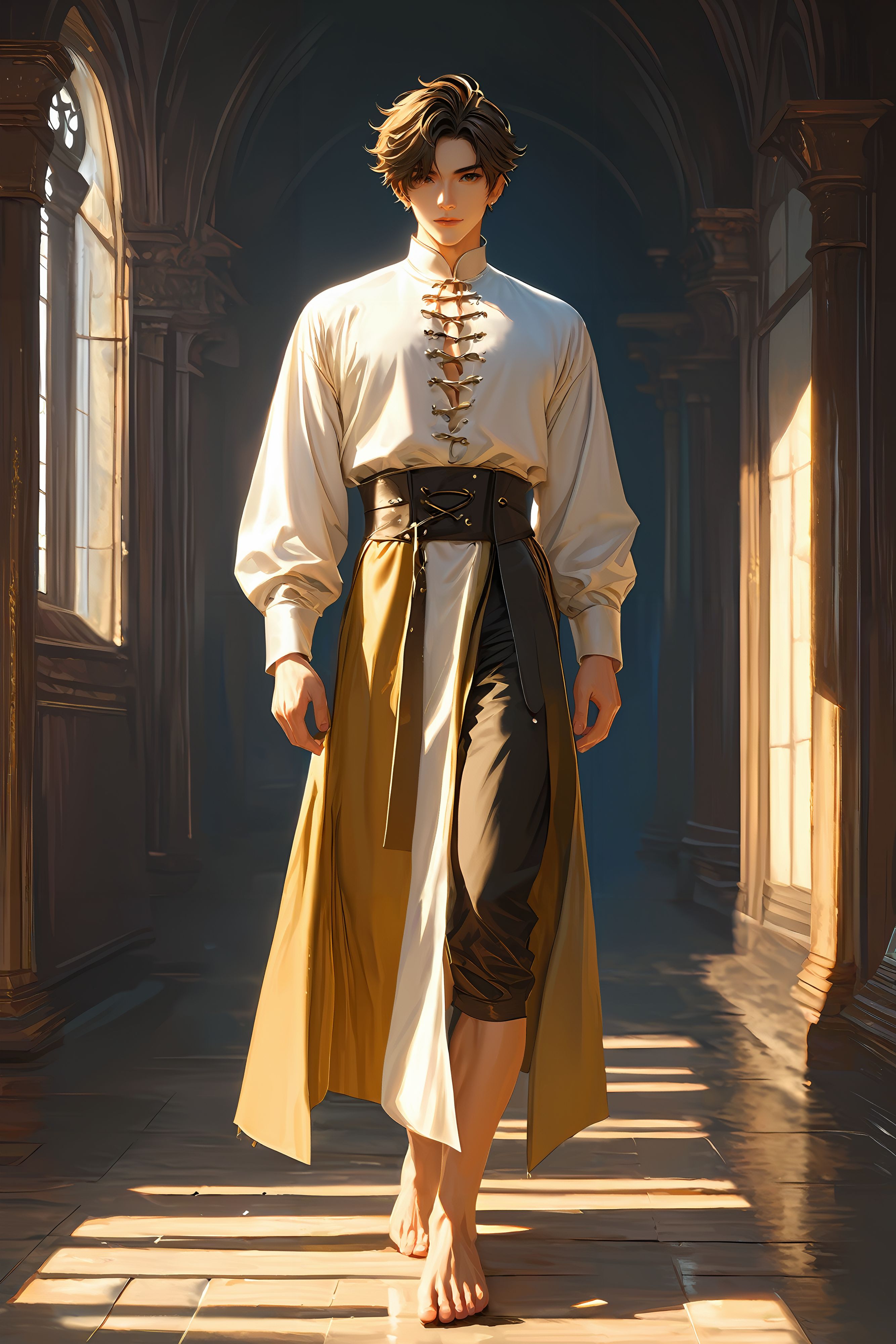 顺带科普一下,中世纪风格服饰的特点如下: 1.