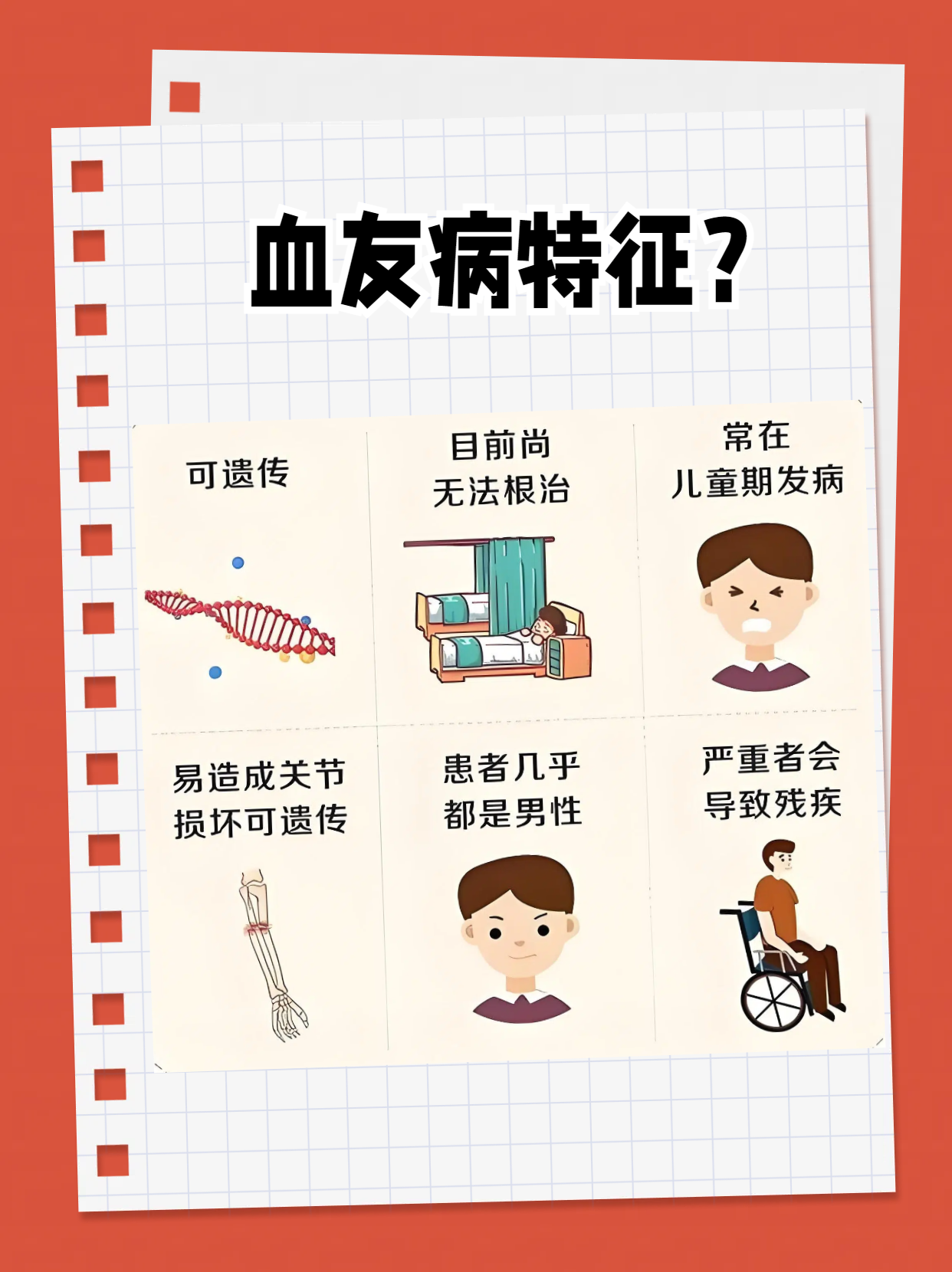 血友病是一种因缺乏某种凝血因子而导致的遗传性出血性疾病