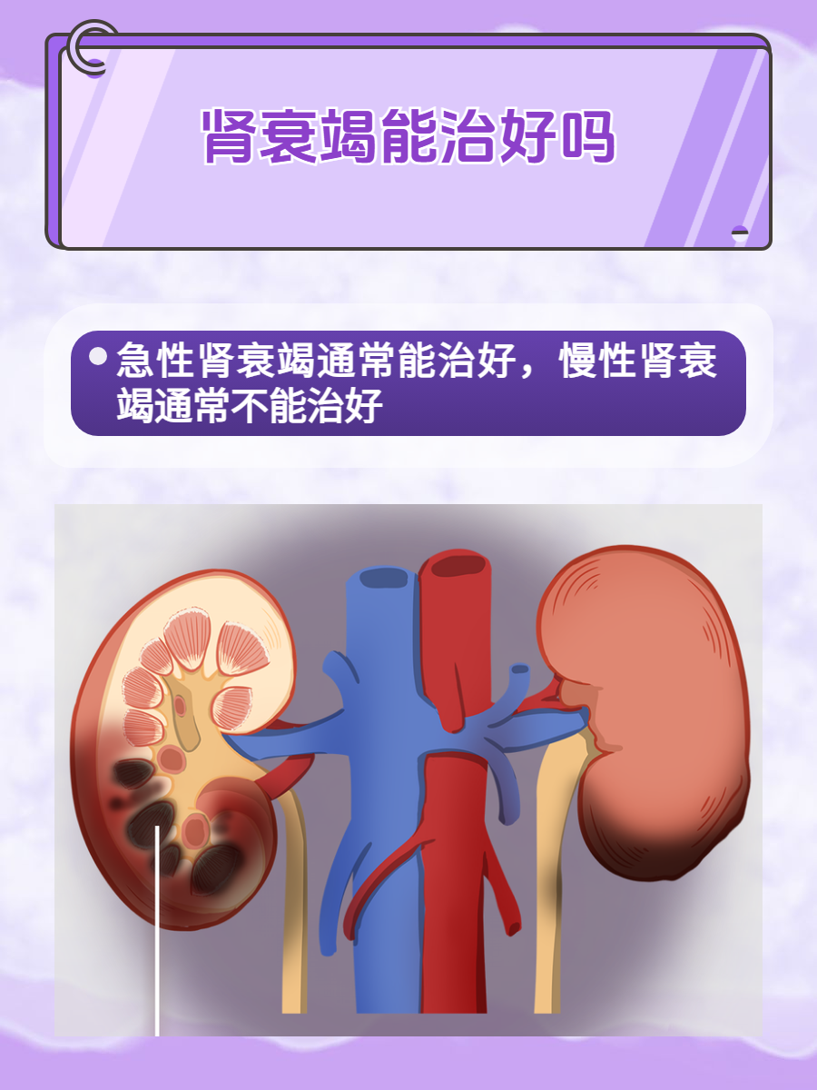 首先,我们要明白,肾衰竭分为急性肾衰竭和慢性肾衰竭两种