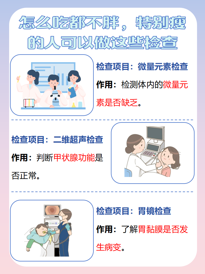 怎么吃都不胖特别瘦,是什么原因?