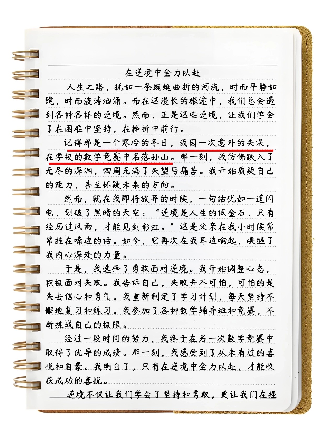2024中考作文题目预测《在逆境中全力以赴》