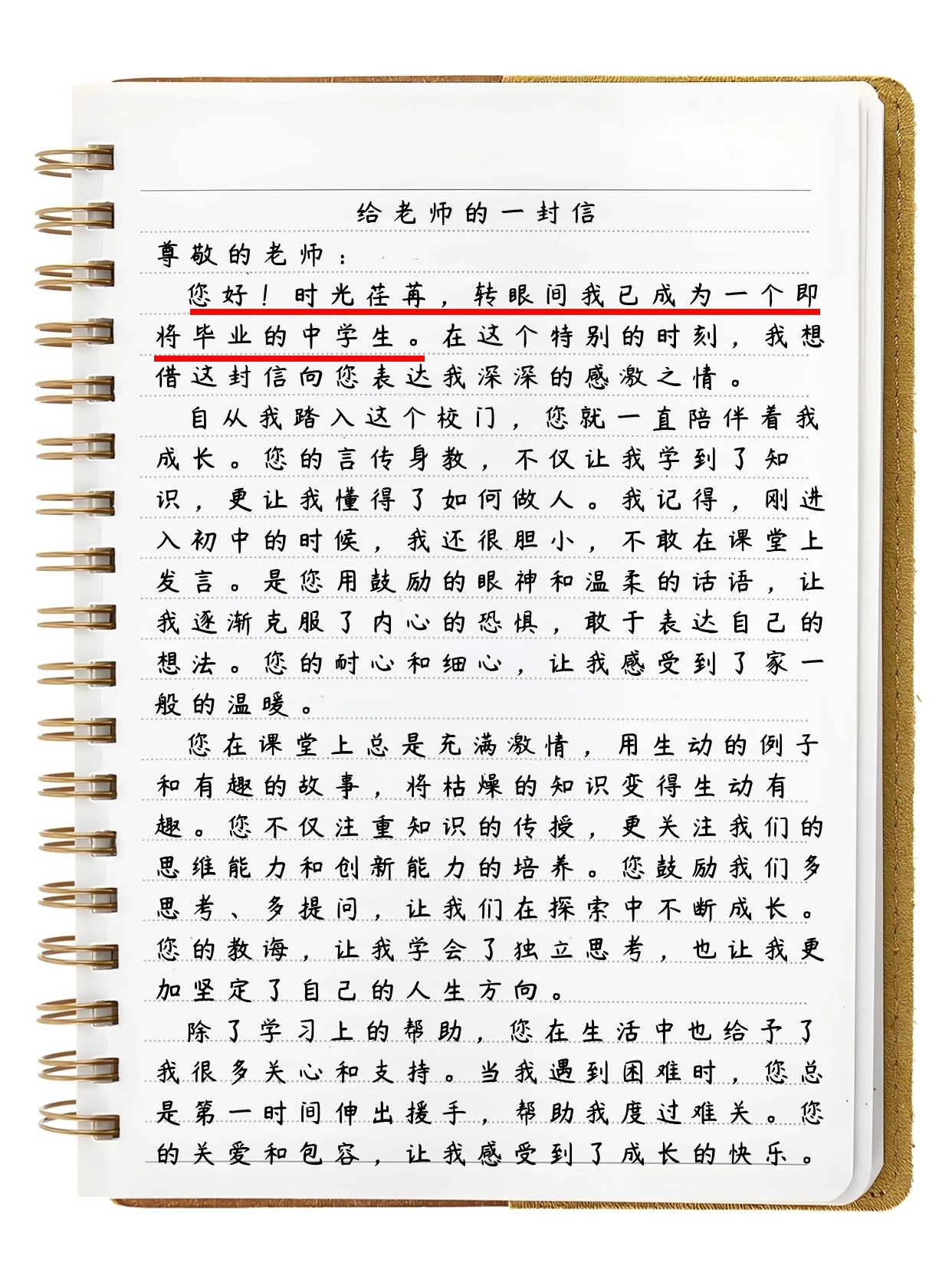 给老师写一封信100字图片