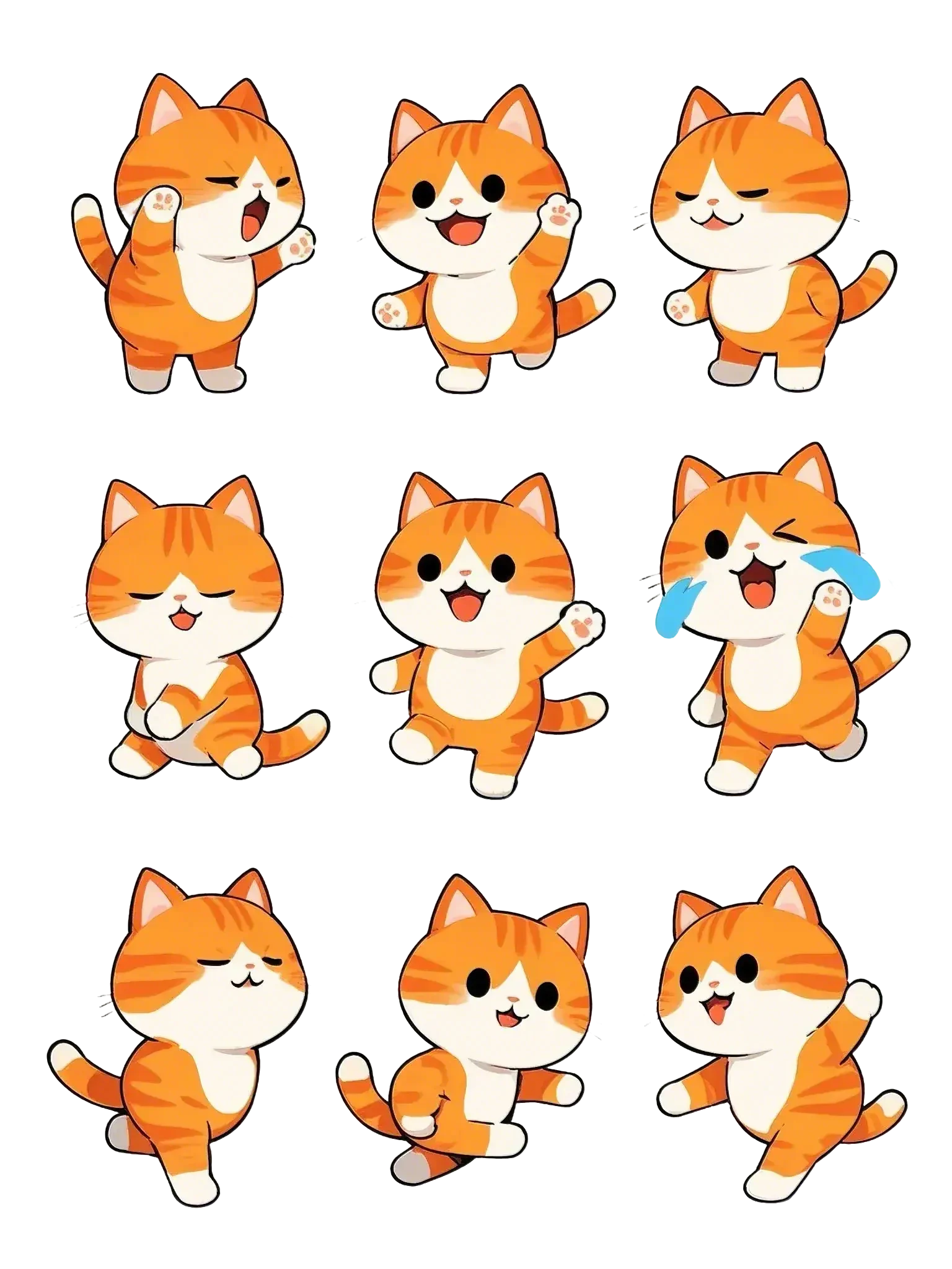 动态连更挑战# png抠图版桔猫 表情包,喜欢自用的宝子需要吱一声