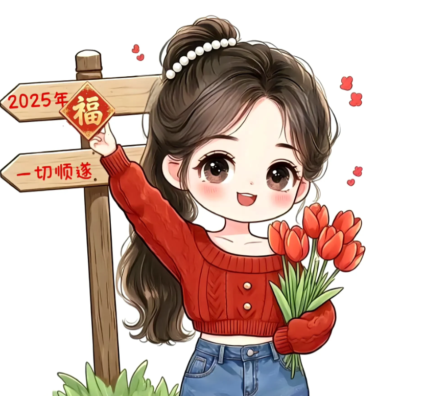 赵薇卡通头像2026卡通头像女带字的回老家倒计时可爱的头像女图片富态