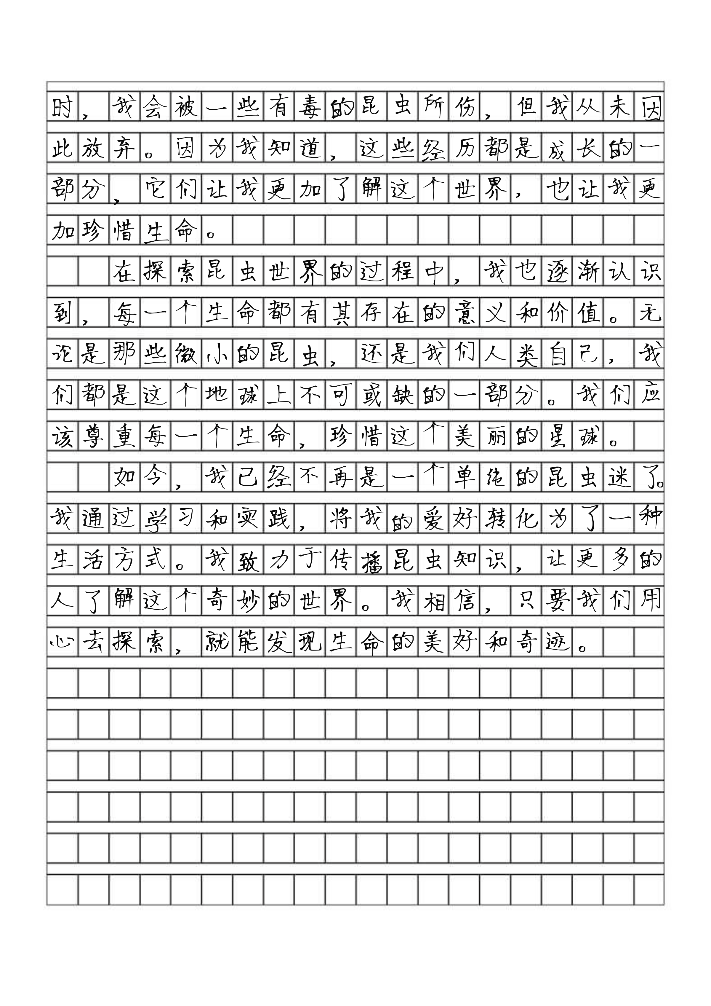 昆虫迷作文