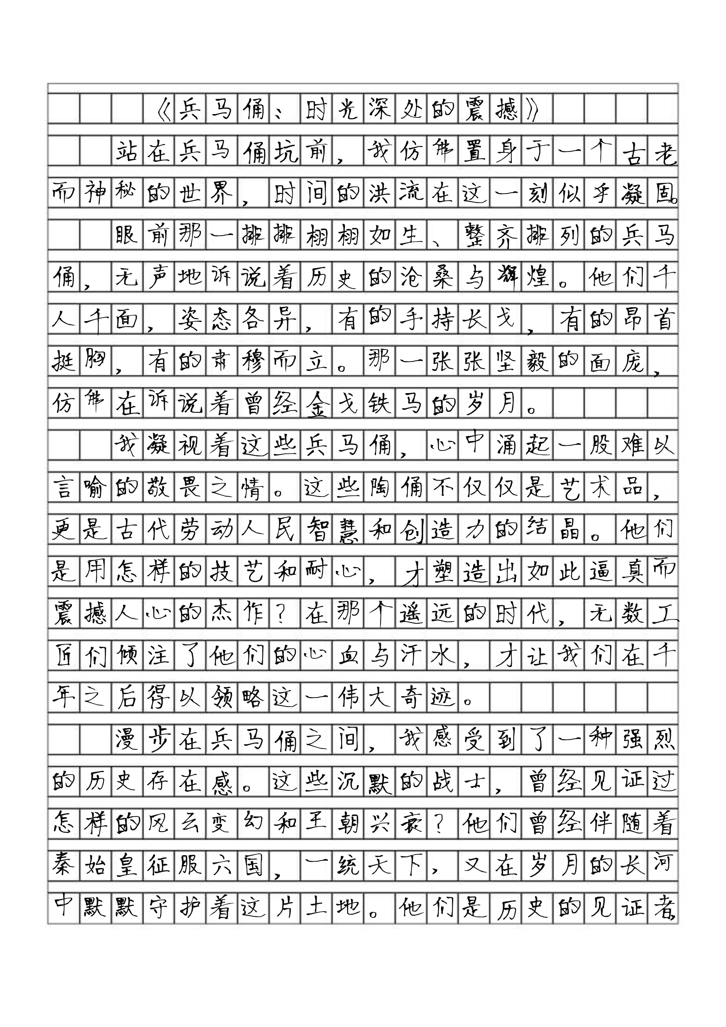 兵马俑资料400字图片