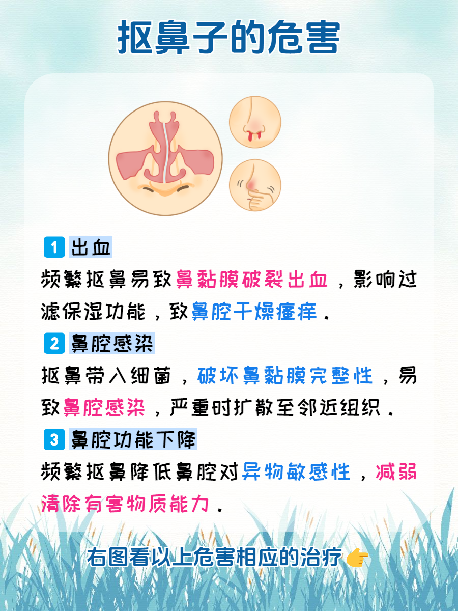我有必要为大家科普抠鼻子的危害,以便大家更好地保护自己的鼻腔健康