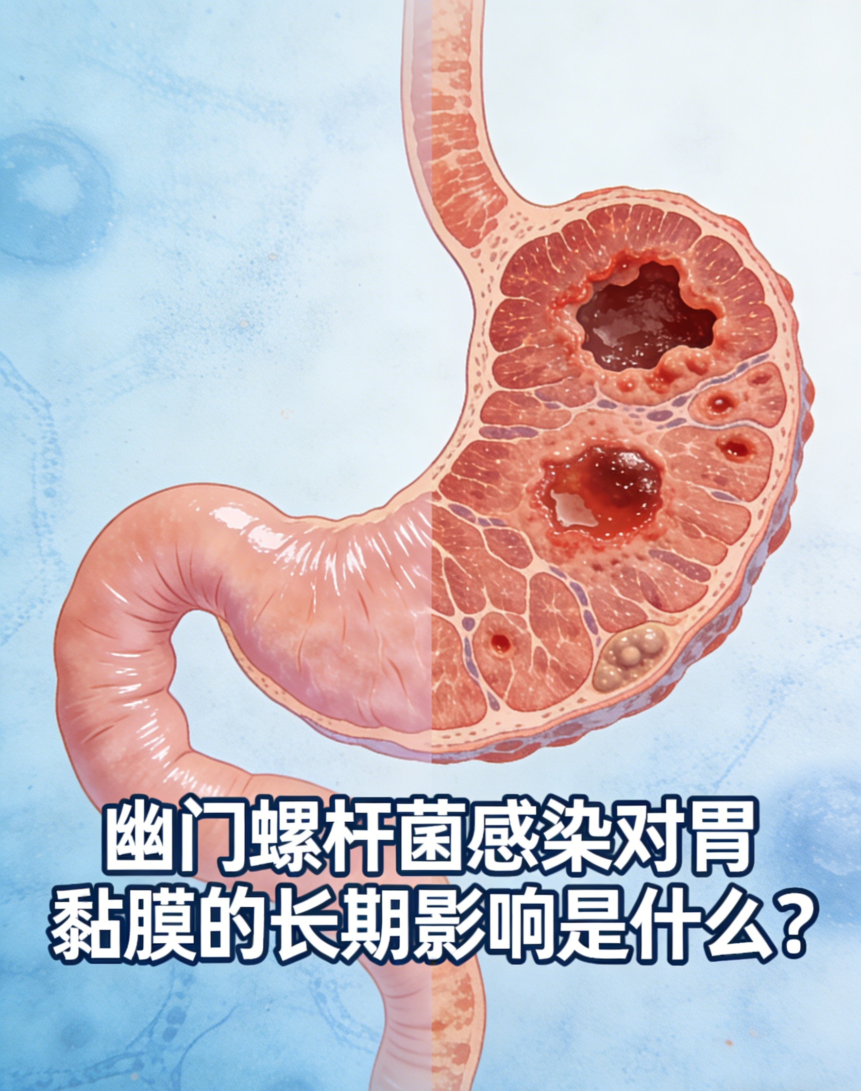 幽门螺杆菌感染对胃黏膜的长期影响是什么?