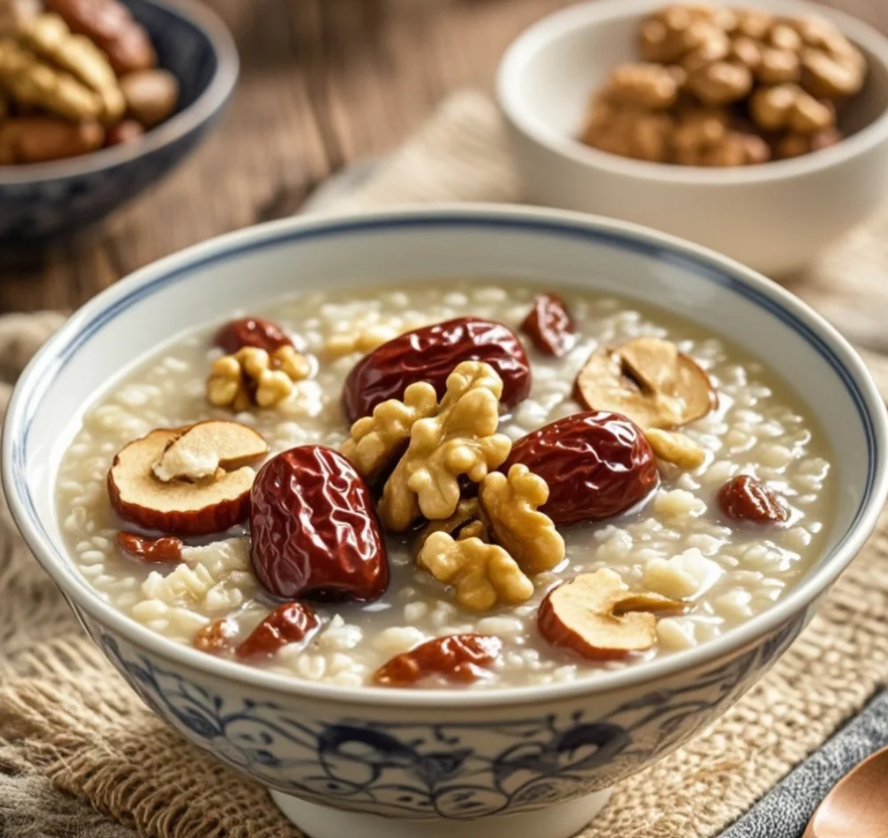 核桃富含不饱和脂肪酸,蛋白质等营养成分,能健脑益智,补肾固精