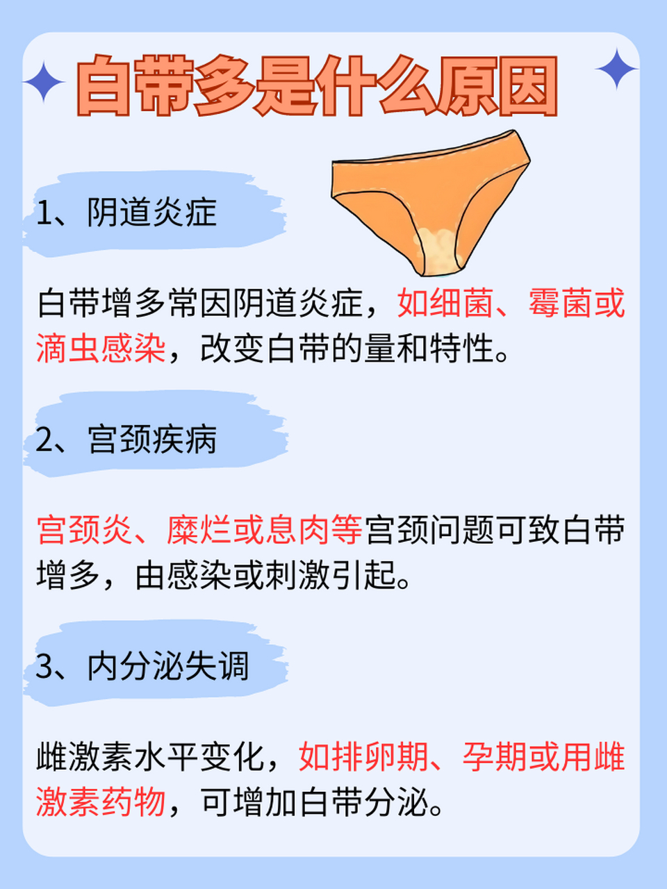 白带异常是什么导致的图片