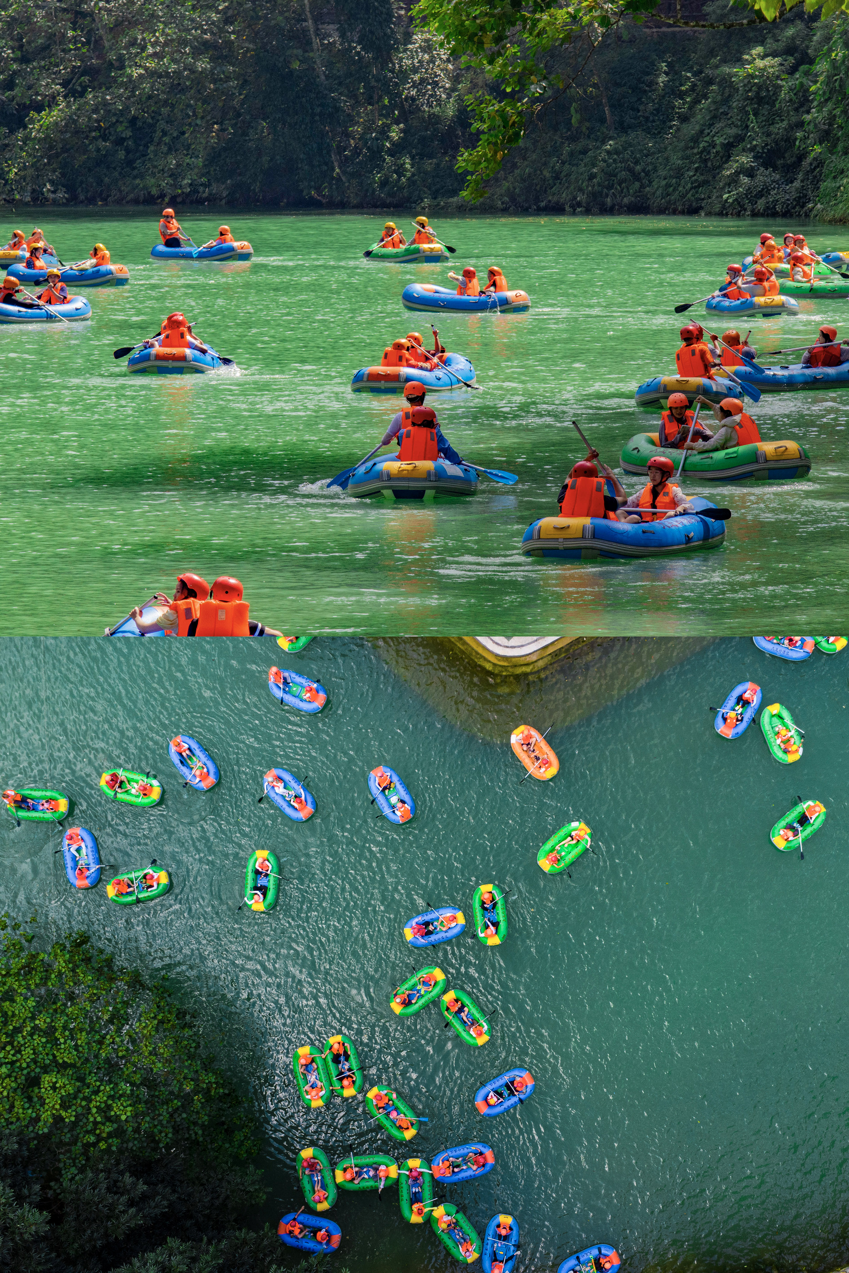 中国最防晒的漂流,全程在原始森林里漂流 打卡广西百色,第一站来到