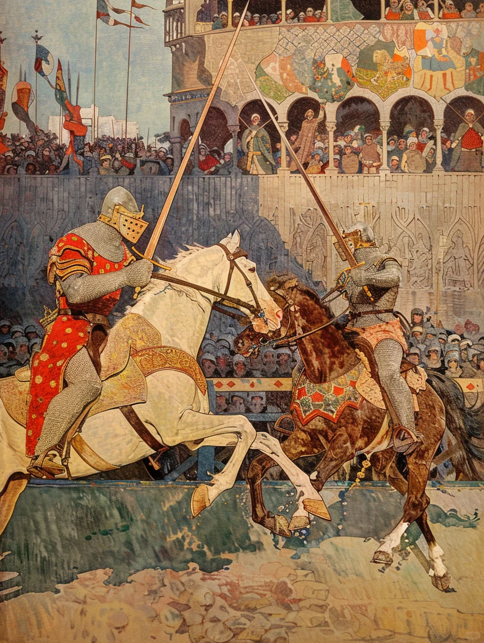 在中世纪,要想参加骑马比武大赛,那最起码也得有个骑士的身份,因为这
