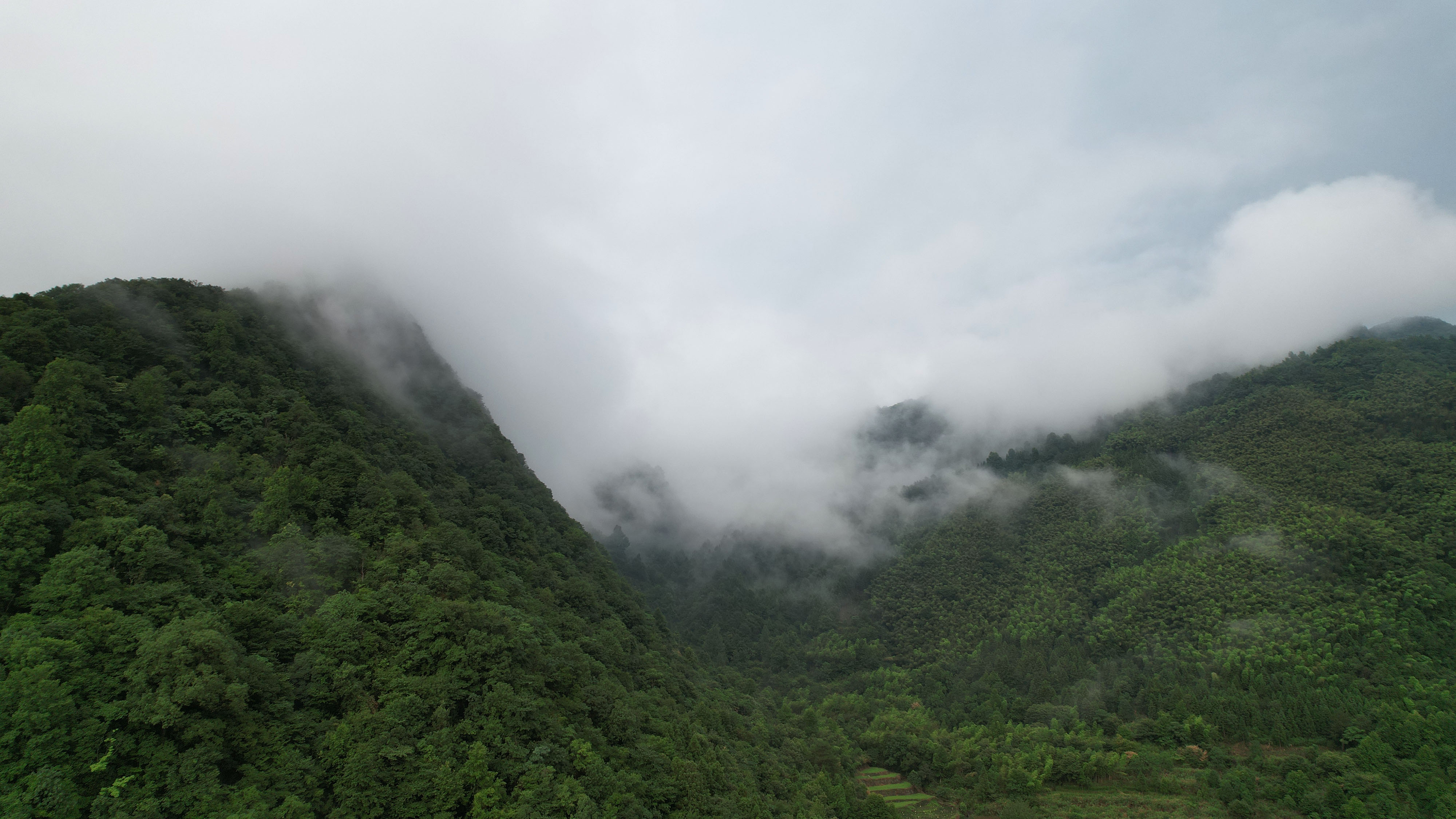 2024年7月11日,白石岭下起大雨,傍晚时分,雨停了,太阳逐渐落下,晚霞