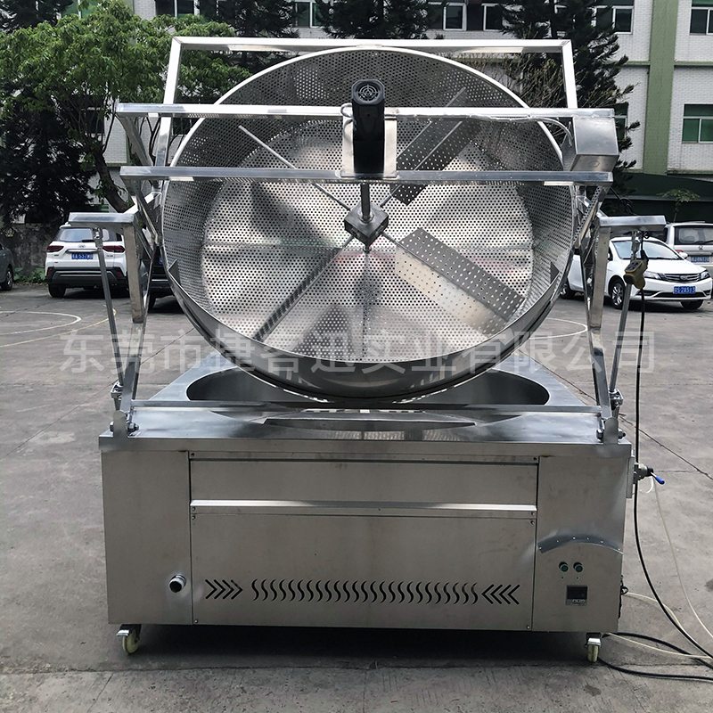 捷客迅品牌引以为傲的全自动薯片油炸锅,采用创新的翻斗式出料设计