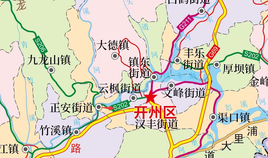 我看了看开州区的标准地图,落款时间是2024年6月