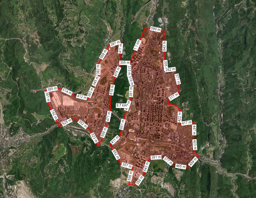 重庆万盛经开区建成区面积将近10平方公里