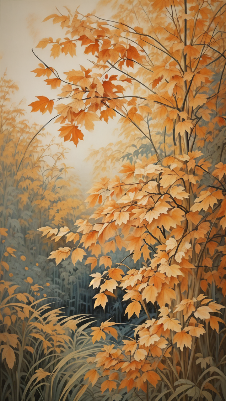 一叶梧桐,轻轻摇曳于秋风的指尖,仿佛是大自然最细腻的笔触,在岁月的