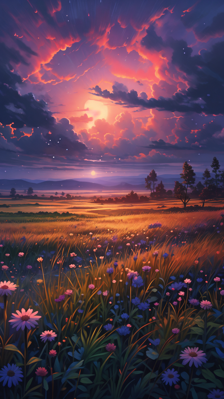 晚霞,如同一位羞涩的画家,轻轻挥洒着她那绚烂而温柔的笔触,将雨后的