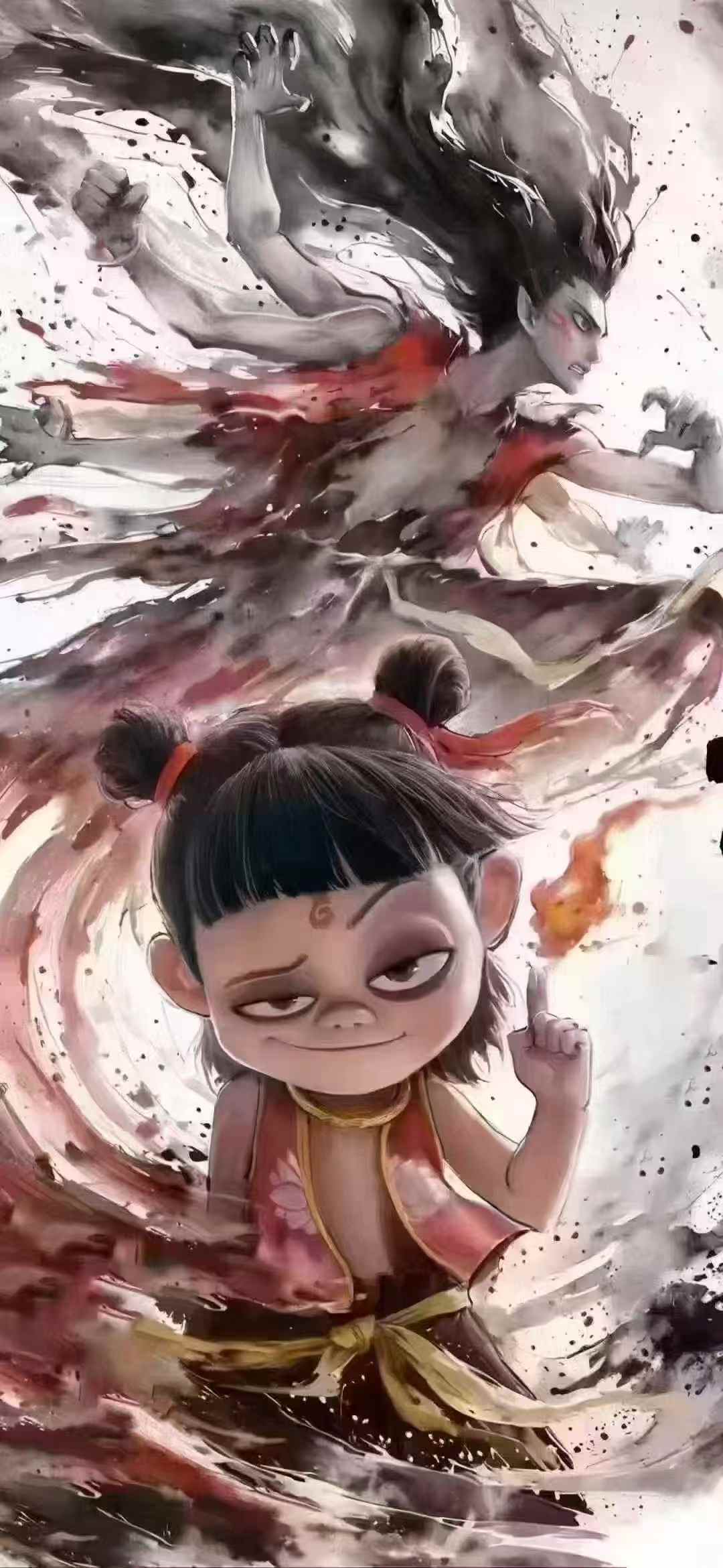 今天和娃看了《哪吒2》 截止目前票房突竟破了60亿,这60亿背后更是一