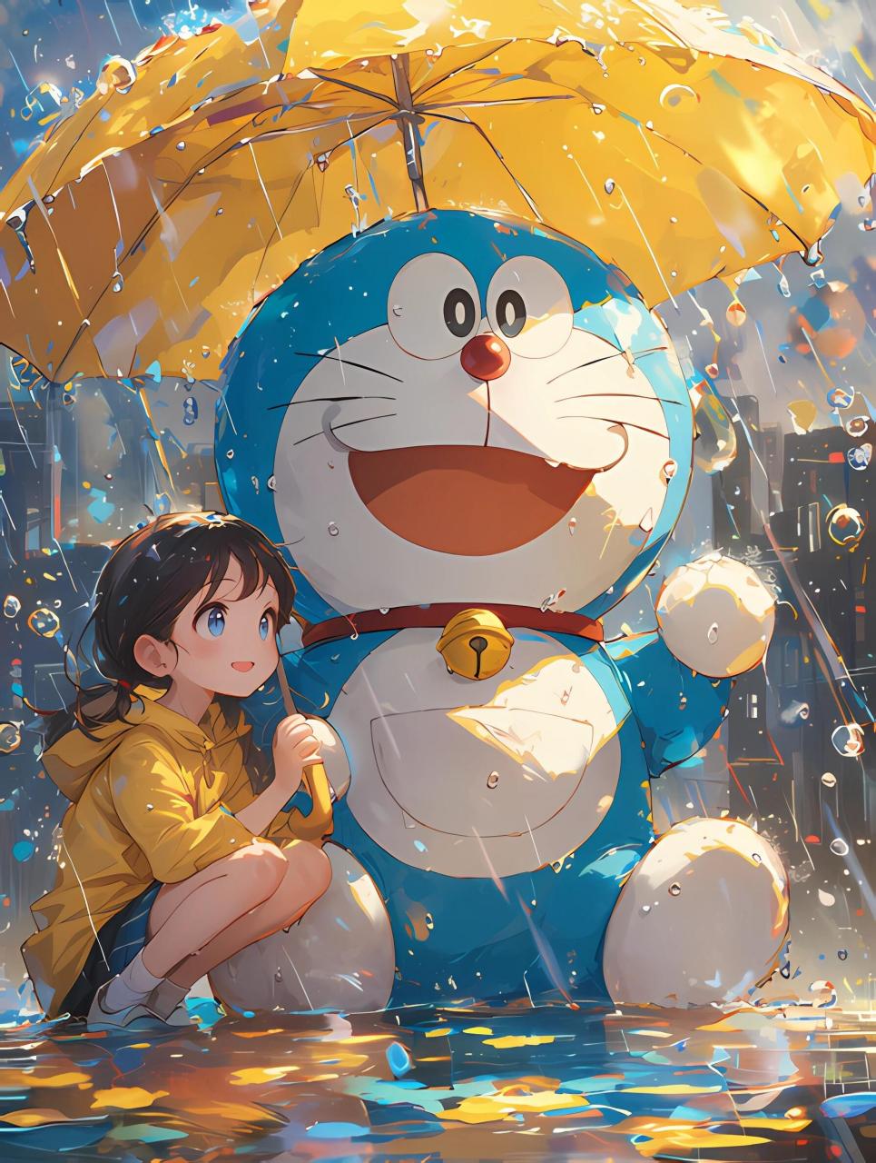 🎈哆啦 a 梦那圆滚滚的身体,萌萌的表情,一出现就瞬间抓住了我的心