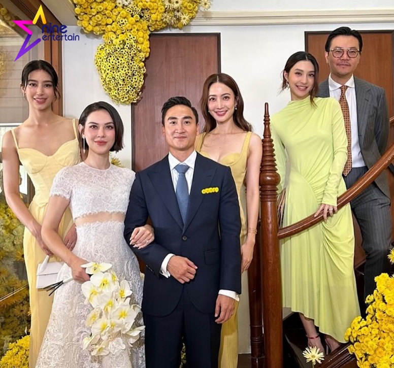 泰国女演员matt peranee于2024年8月11日与未婚夫fame在亲朋好友共同