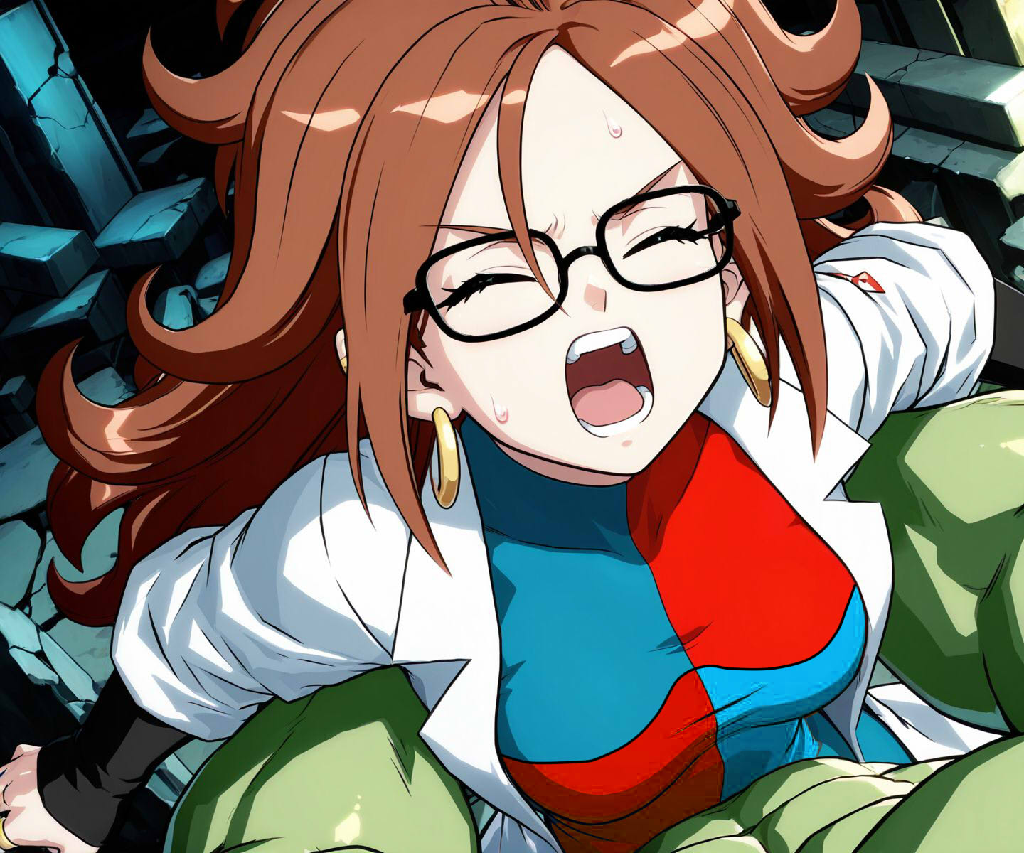 龙珠,正在挨揍的人造人21号,情况看起来不妙