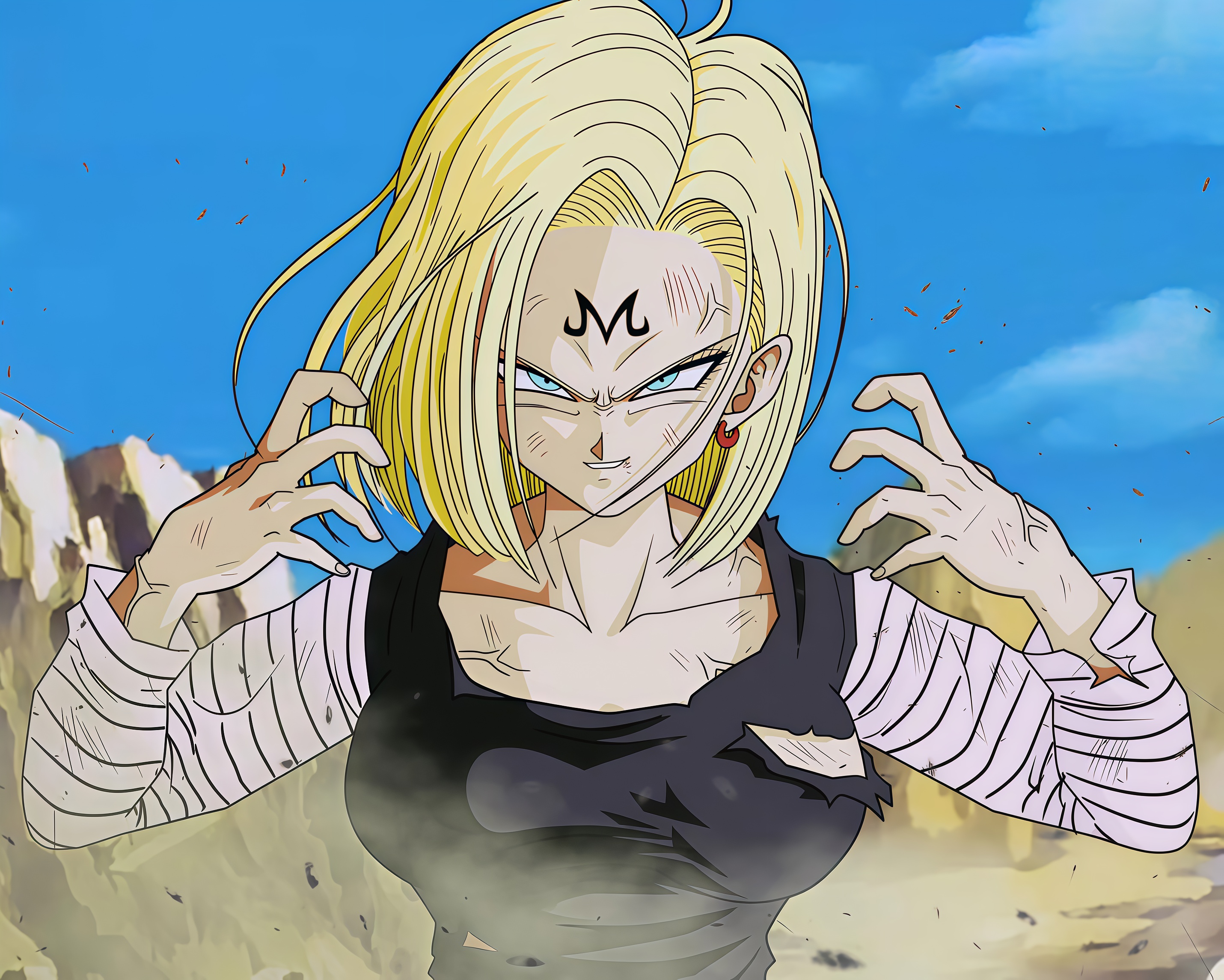 龙珠,前方高能,如果z战士全员被魔化,18号凶相毕露