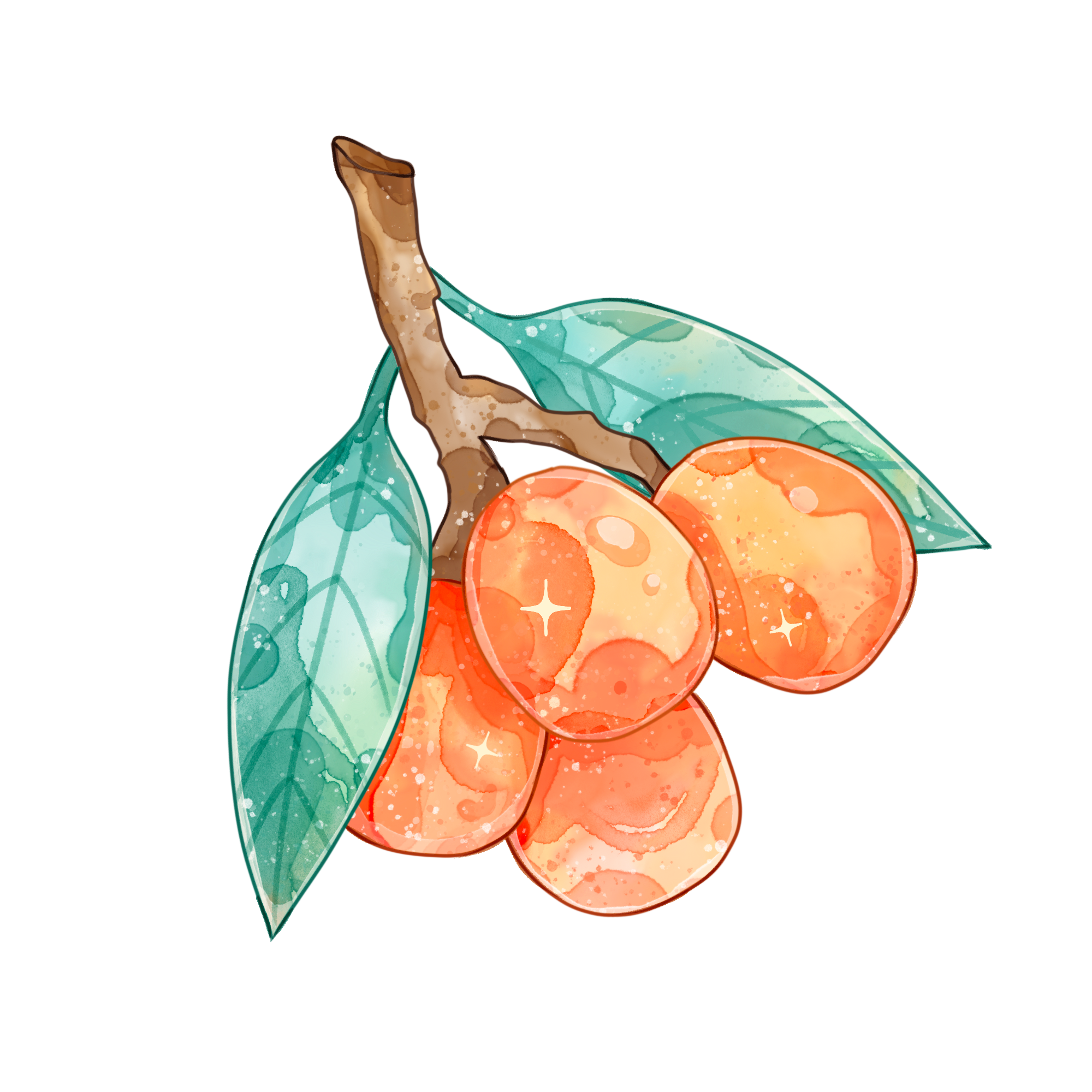 发现一组绝绝子的水果免抠png素材