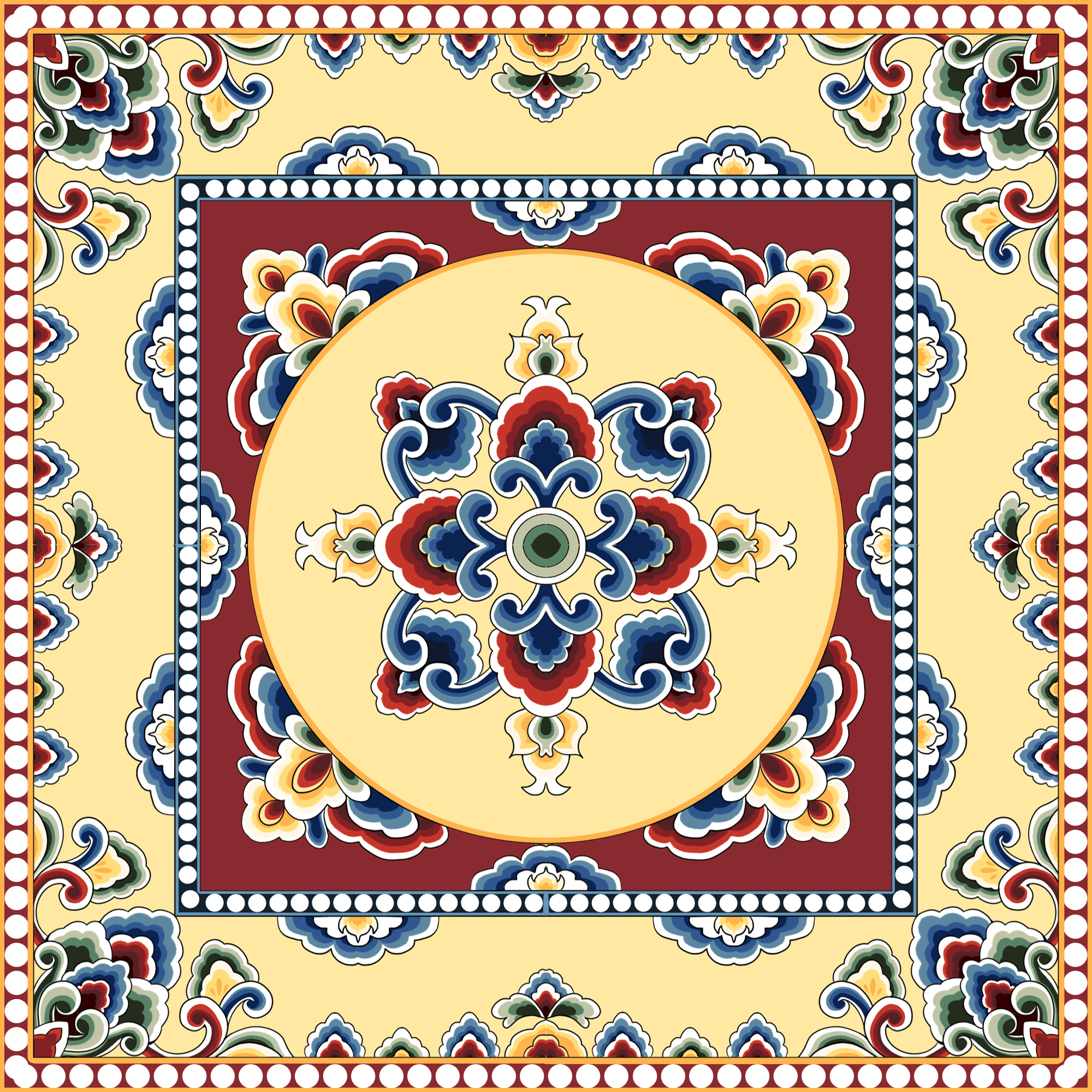 美学敦煌藻井纹样简单藻井纹样敦煌藻井图案敦煌莫高窟藻井图案简单