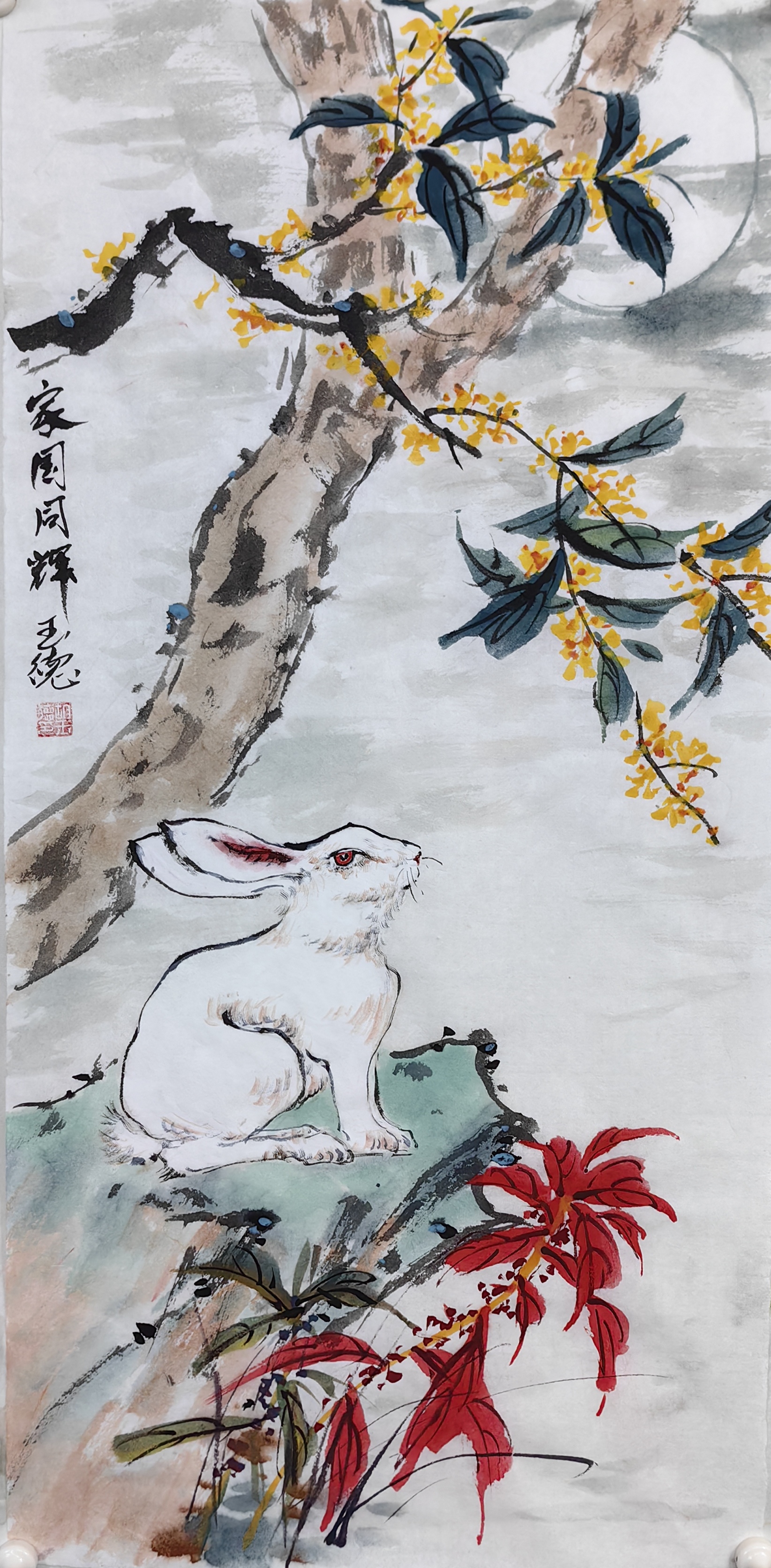 胡玉德老师国画小写意兔子课稿生动灵趣,笔墨精湛捕捉兔子神韵,简洁