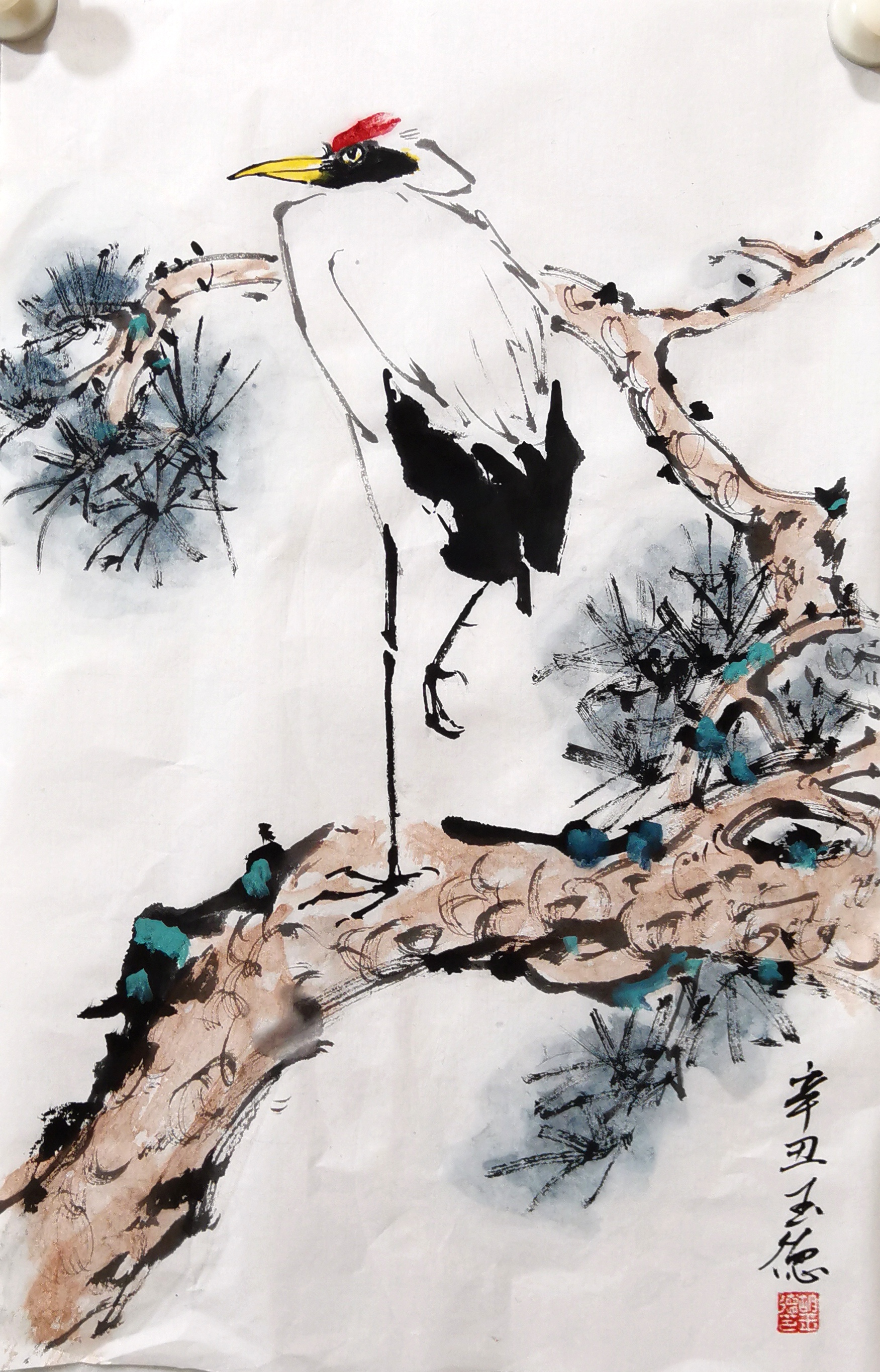 当宣纸上的墨色晕染开来,那振翅欲飞的仙鹤便似要冲破纸面,在观者眼前