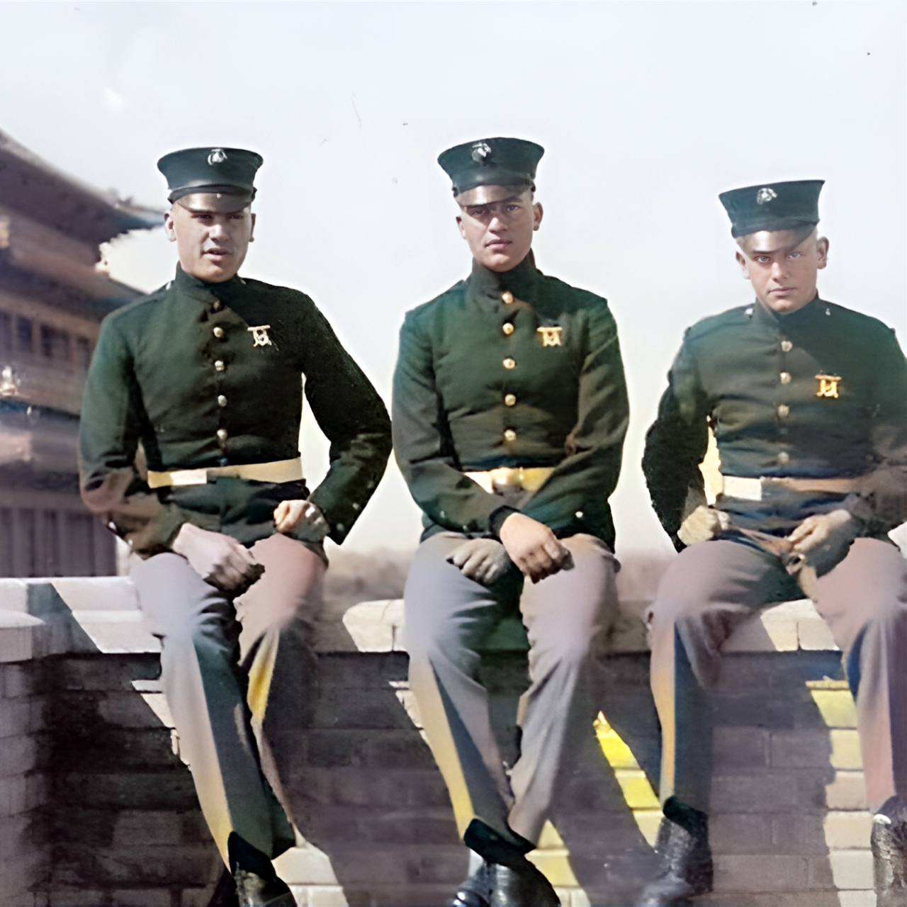 这是八国联军三千多名美军士兵中的一员.