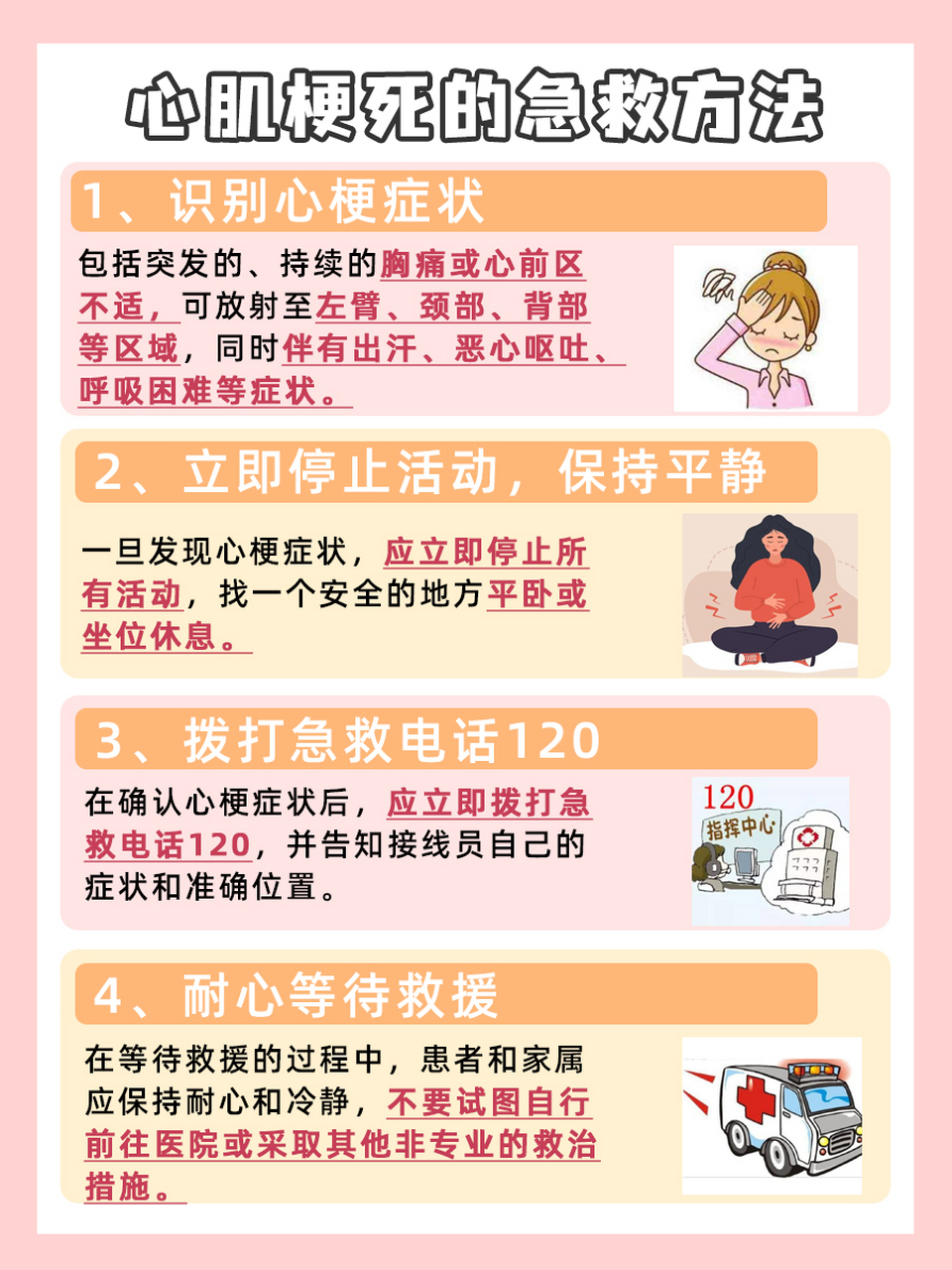 心梗急救图片